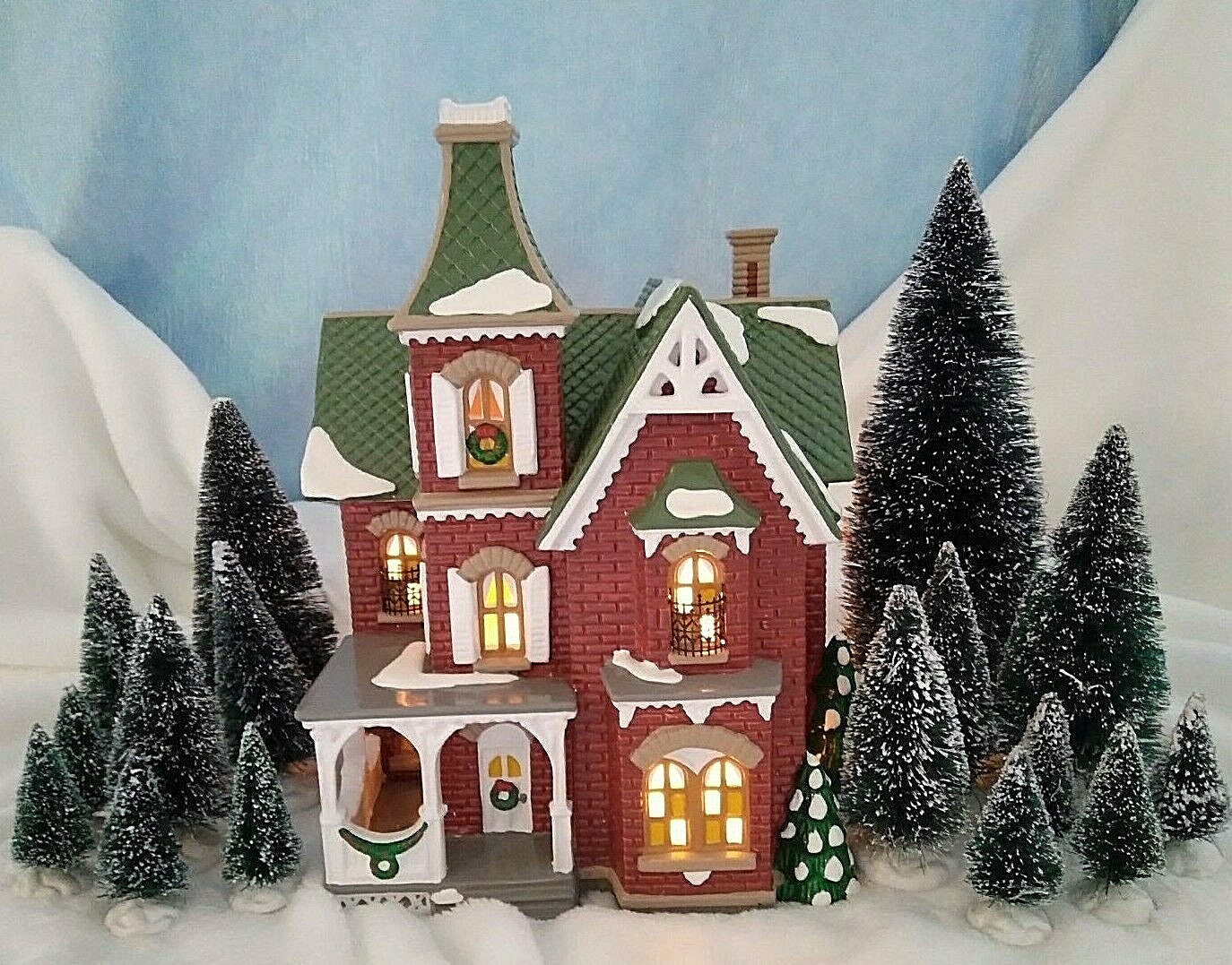 Department 56″ Beacon Hill Victorian”+16 NEW 🌳,NEW Cord, & Snow Blanket 10’x15″