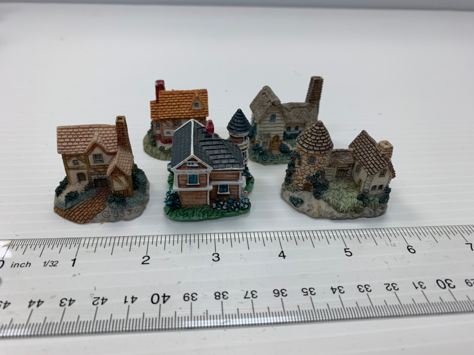 Set of 5 Miniature Houses – 1990s – Smith Novelty San Francisco + Others