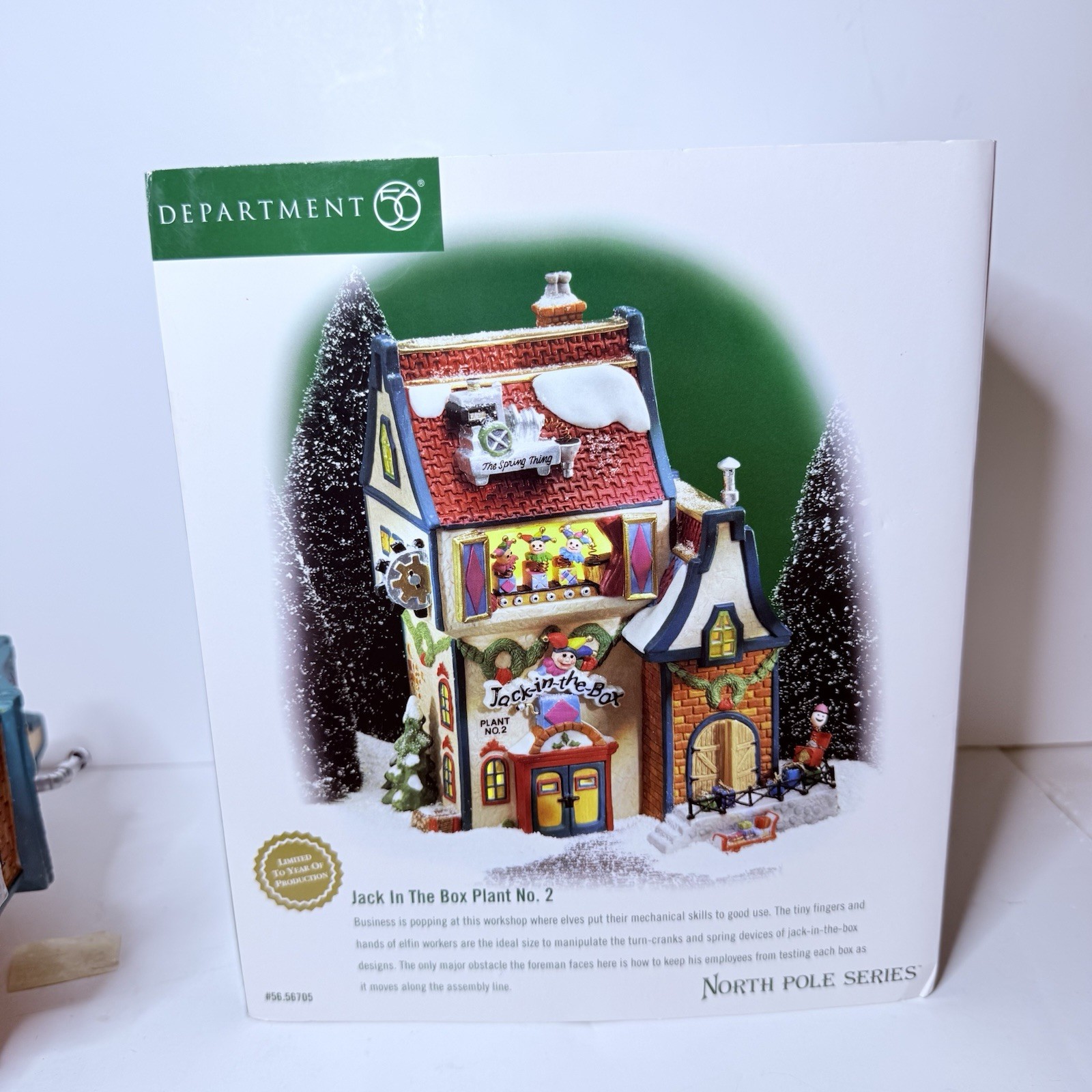 Dept 56 Jack In The Box Plant No.2 North Pole Village 2000 Limited Lighted