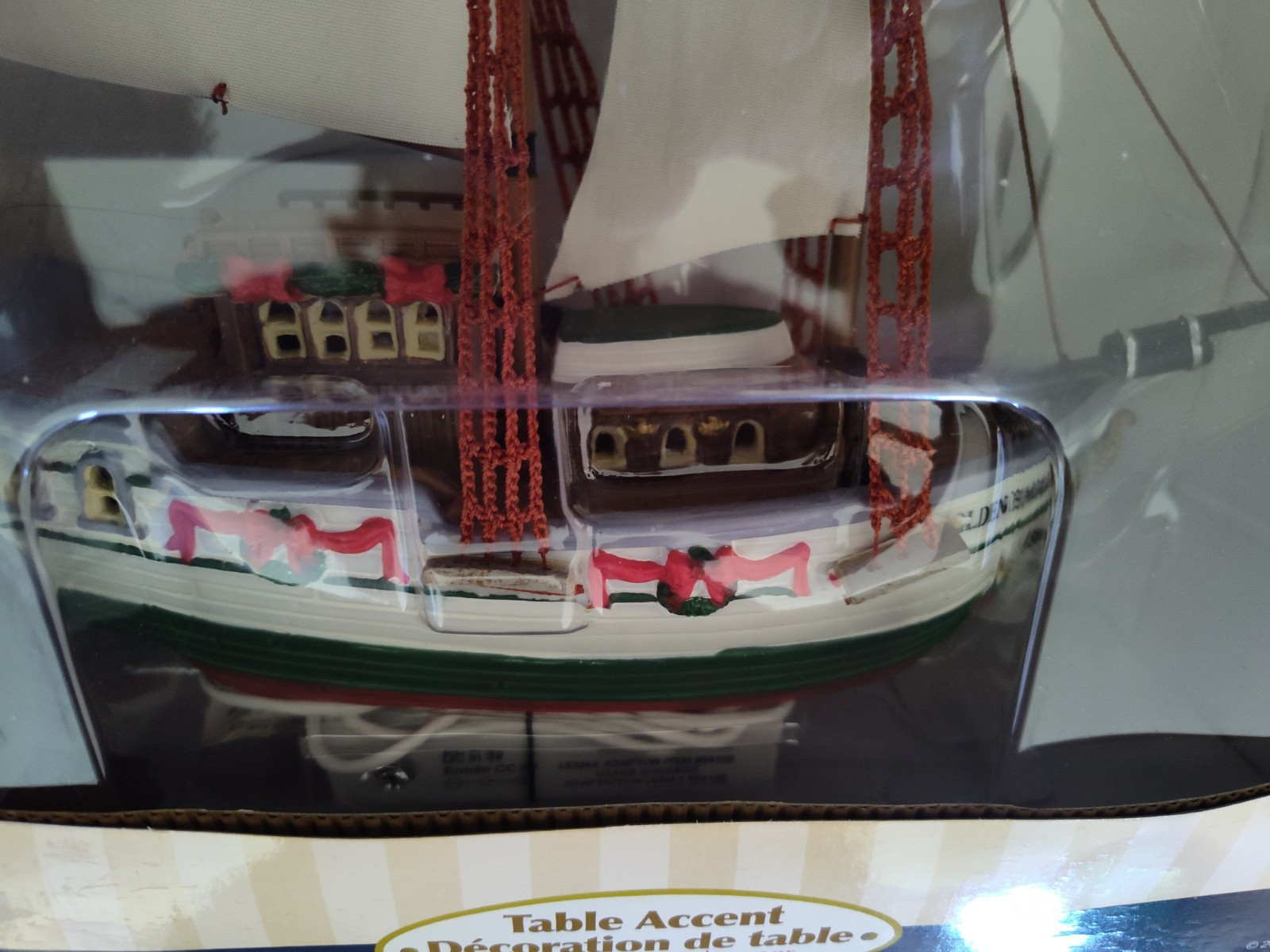 2005 Lemax Village Golden Eagle Schooner Boat Ship 54378 Lighted Table Accent