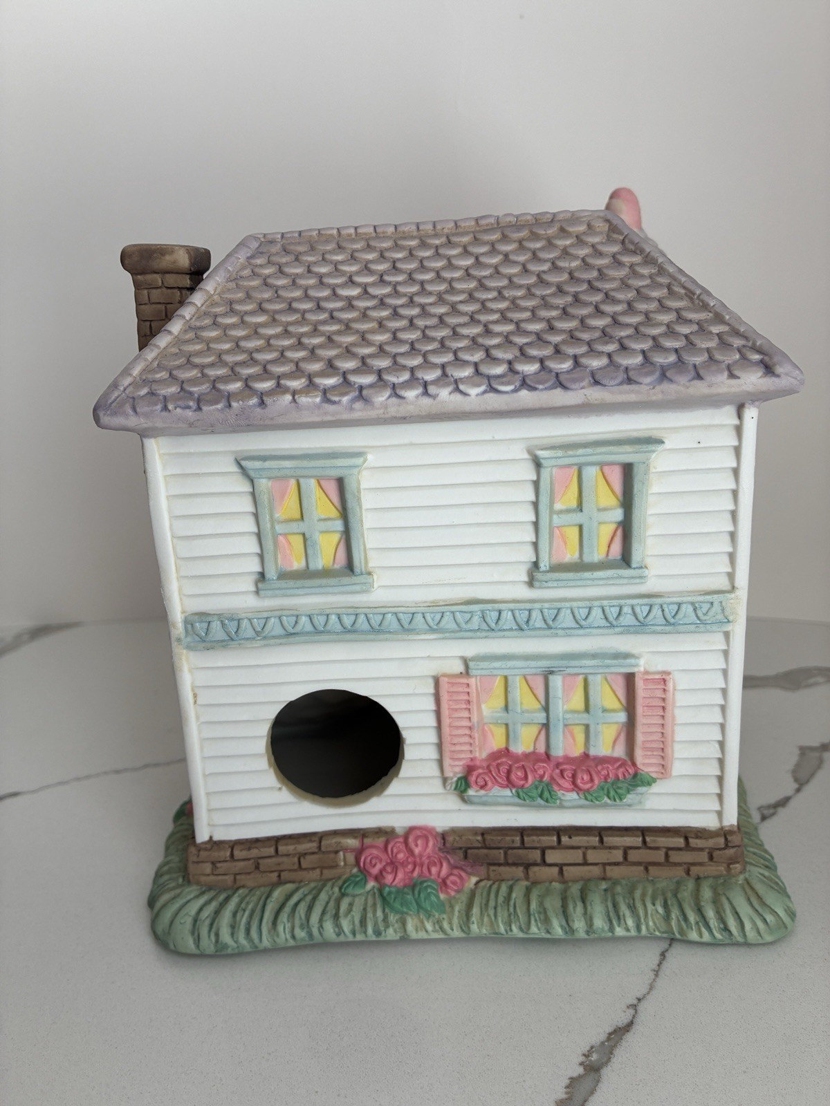 Lighted Victorian House from Cottontail Lane Springtime Collection of Cottages