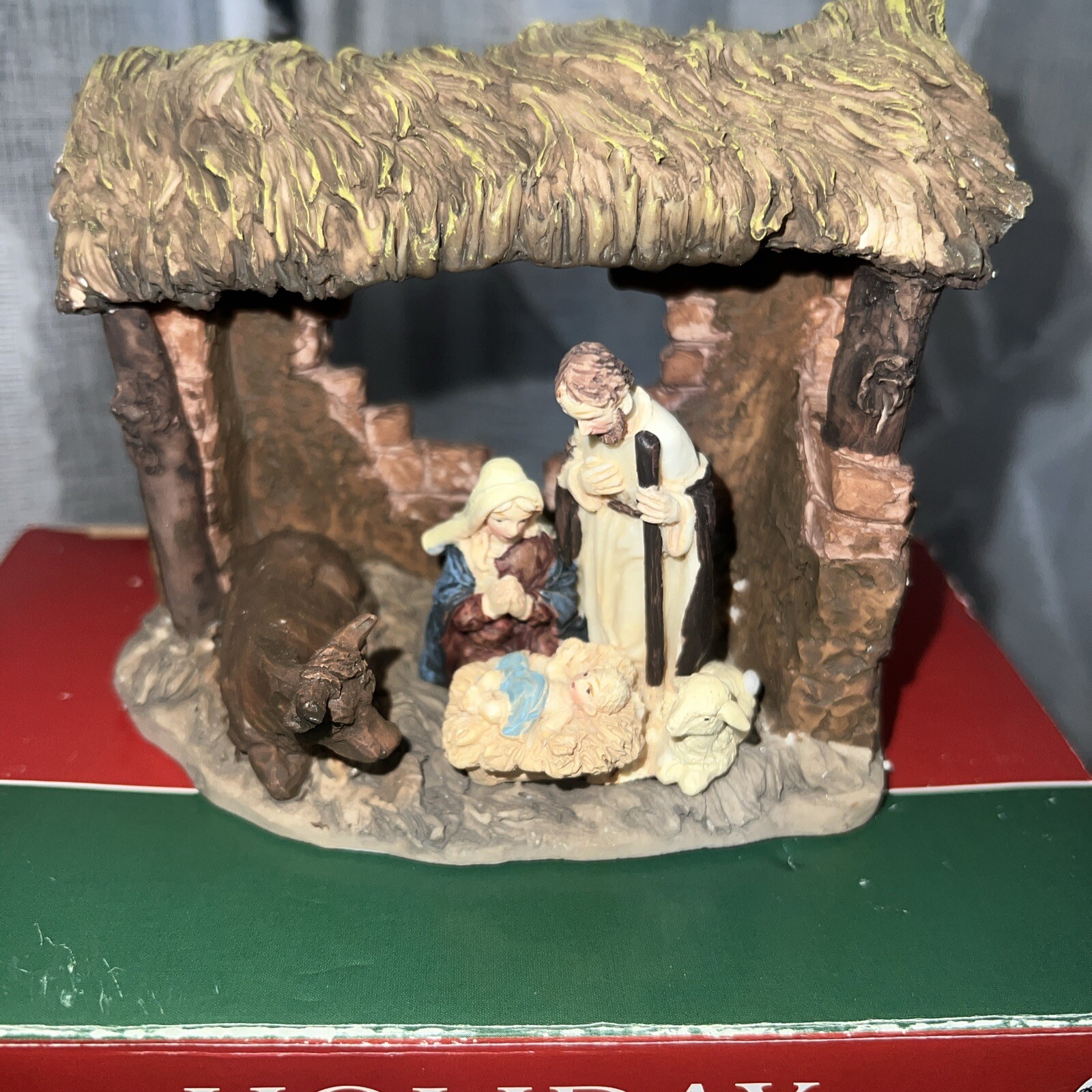 holiday inspirations nativity scene house accessory 5×5 new in box 2007