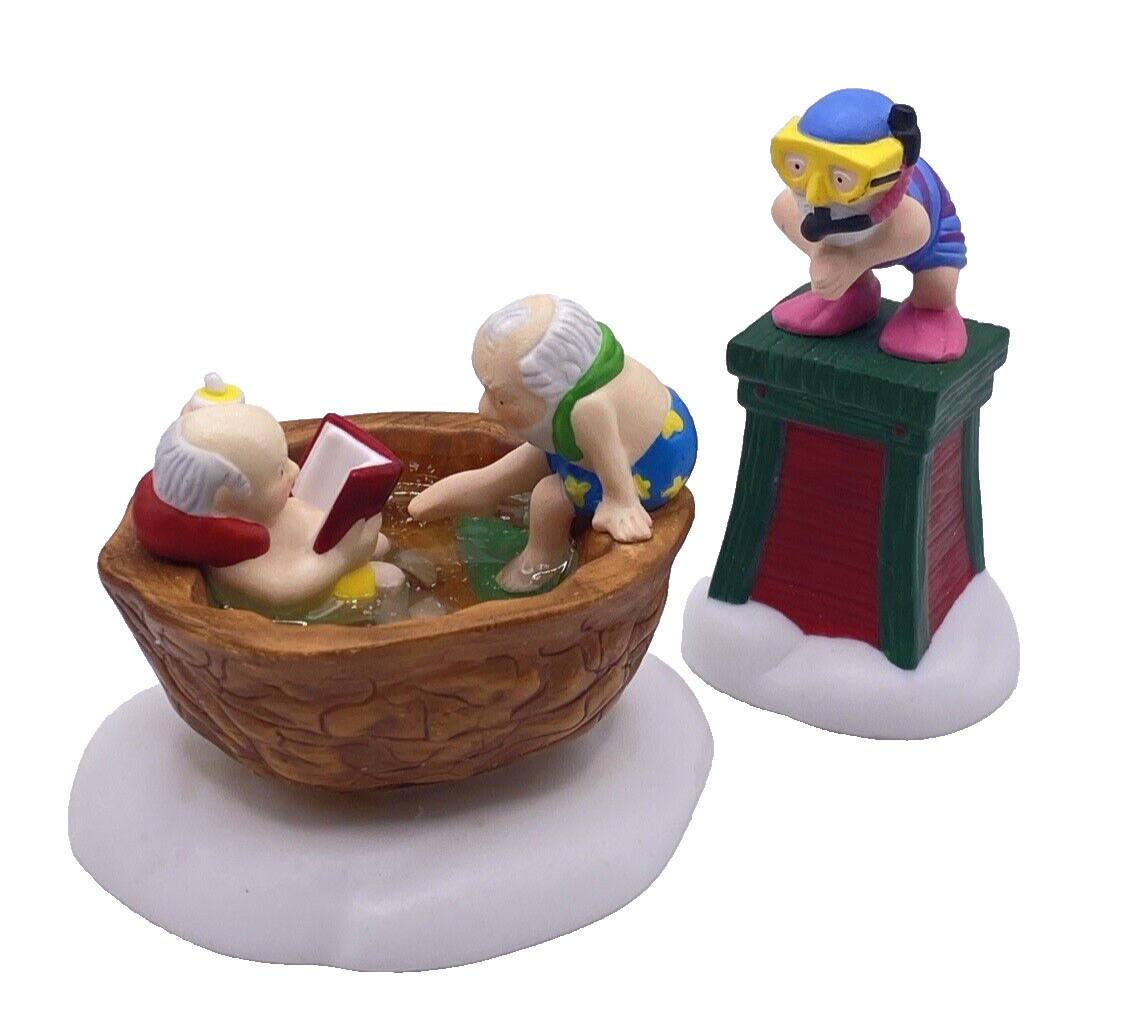 Department 56 Party In The Hot Tub! North Pole Series 56802 Elf Land NO BOX