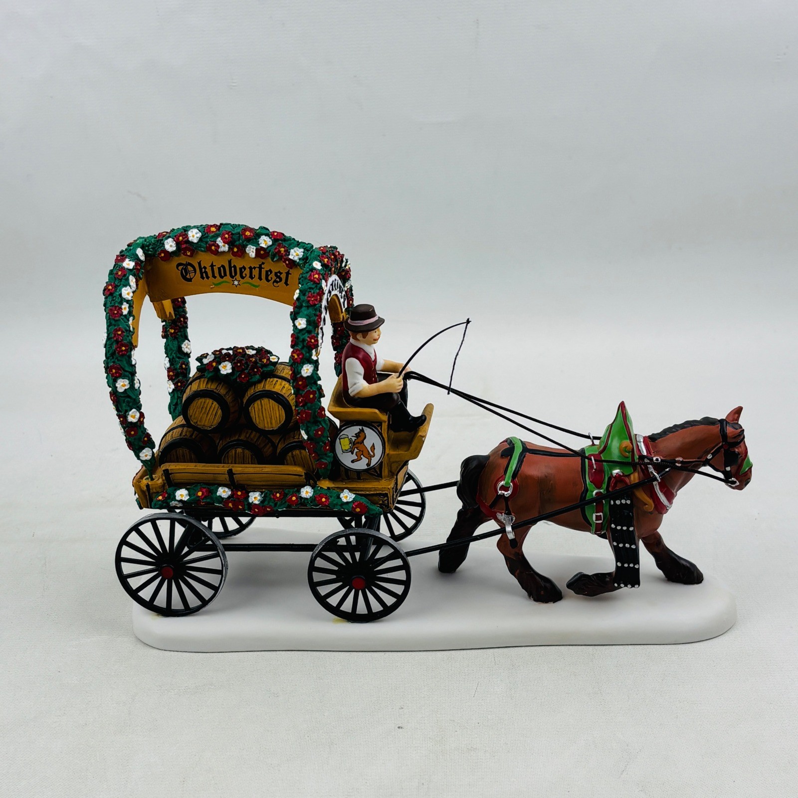 Dept 56 Alpine Village Wolfstein Beer Wagon Oktoberfest Horse Carriage 808756