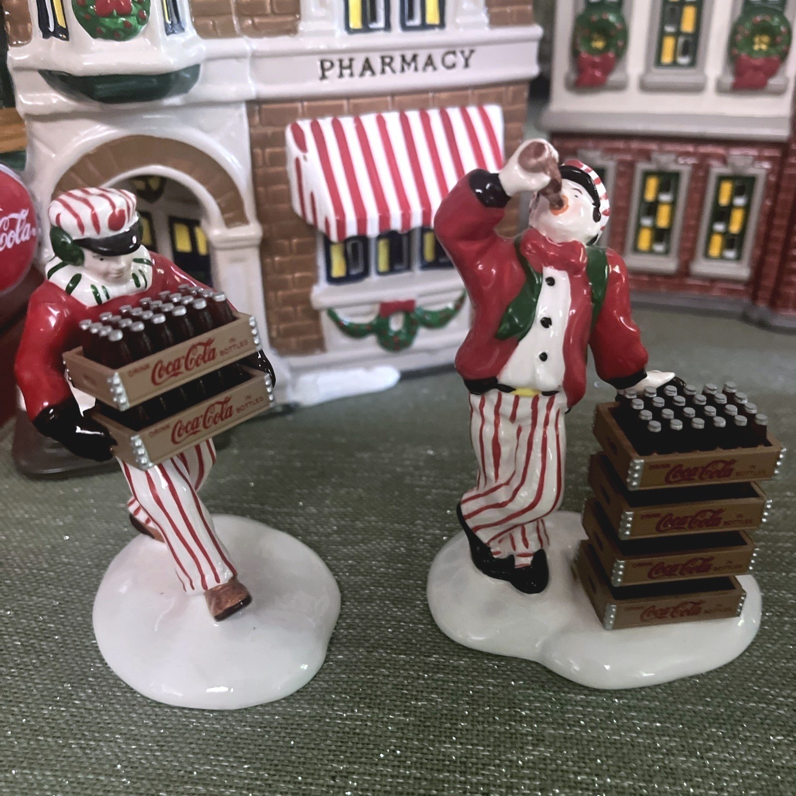 Dept 56 Snow Village COCA COLA Bundle~Plant, Drugstore, Delivery Truck & Men ***