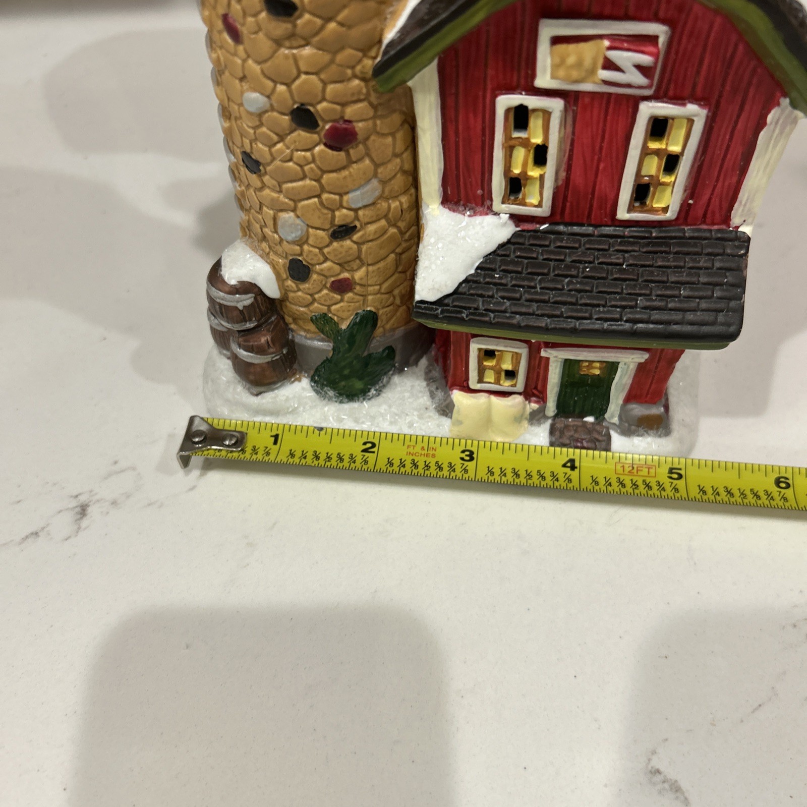 Holiday Inspirations Red Barn, Christmas Village 2012 Porcelain Lighted Building