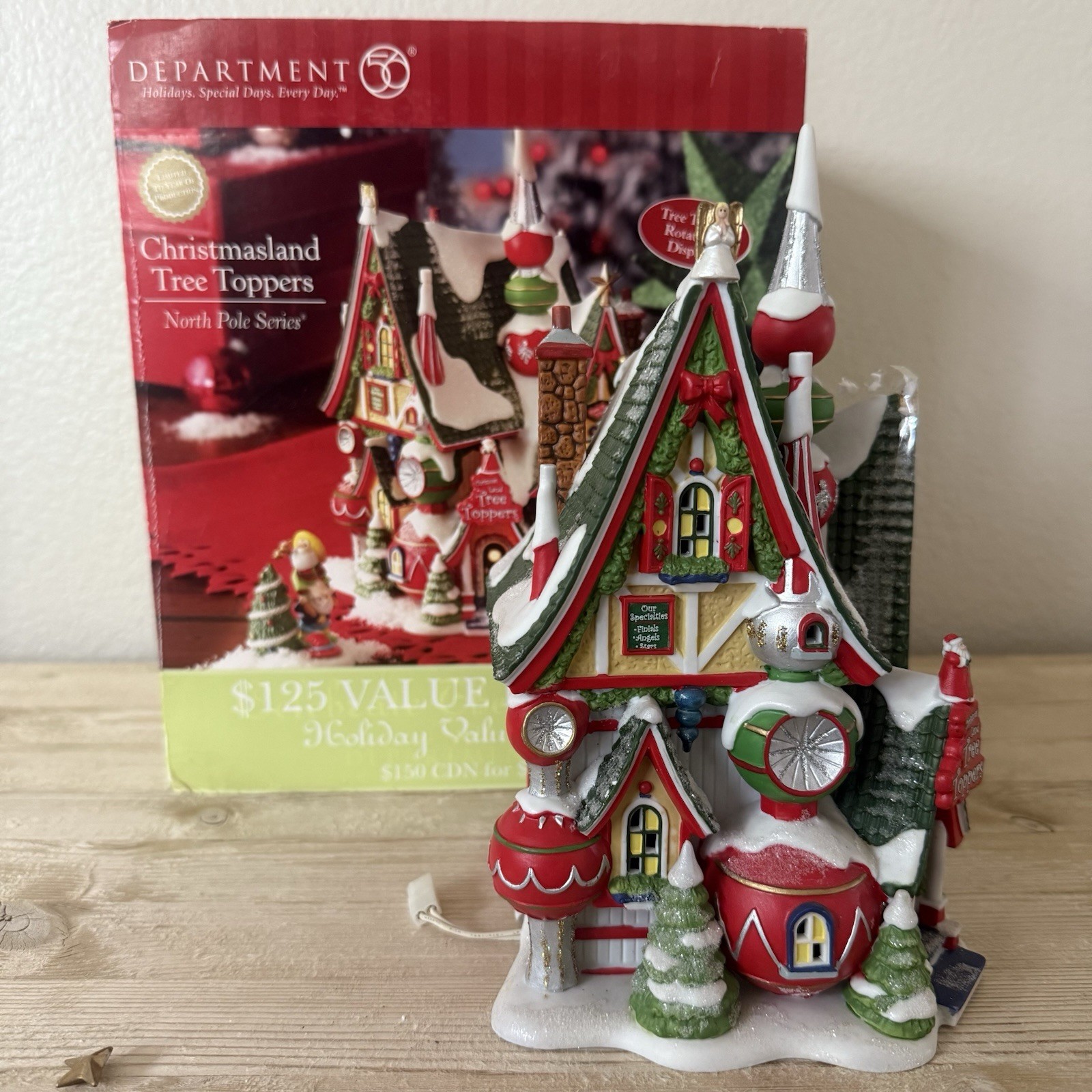 Department 56 Christmasland Tree Toppers North Pole Series #56.56960 Lighted