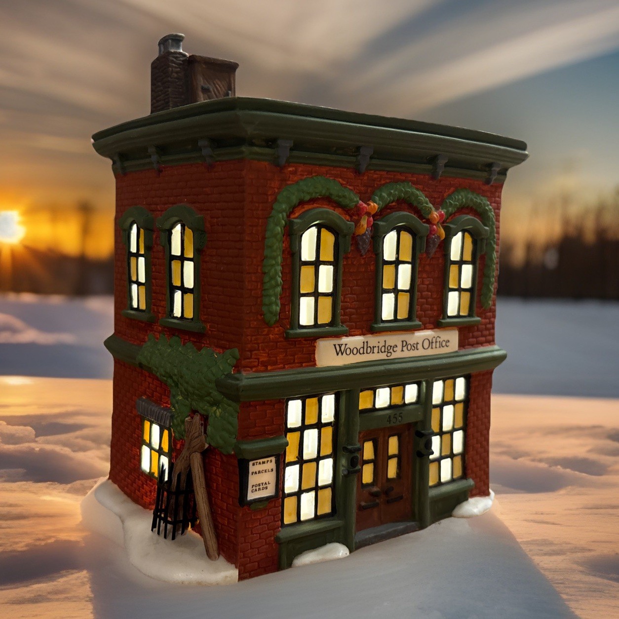 New Dept 56 New England Village “Woodbridge Post Office” #56572 Mint Boxed