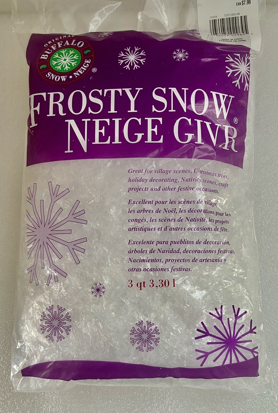 Christmas Village Snow Decor Original Buffalo Frosty Snow Arrangements