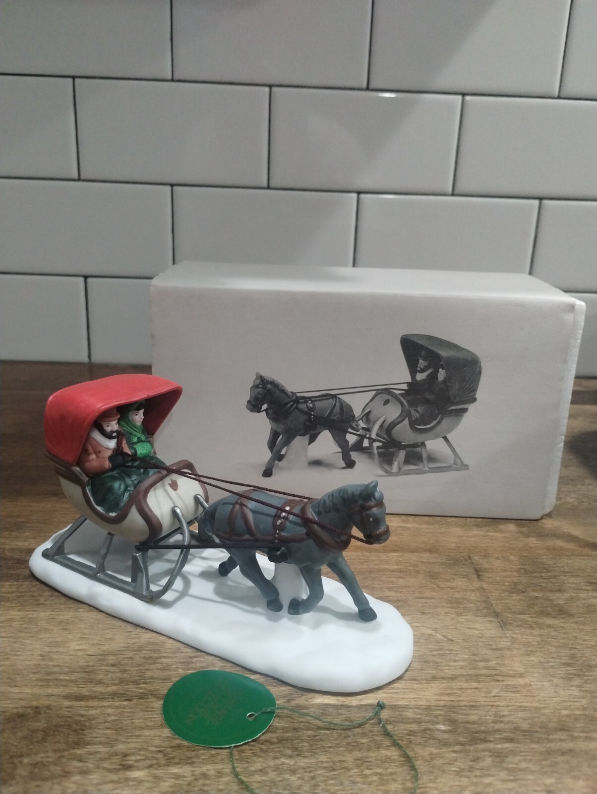 Dept 56 Heritage Village Collection “One Horse Open Sleigh”  #59820 In Box