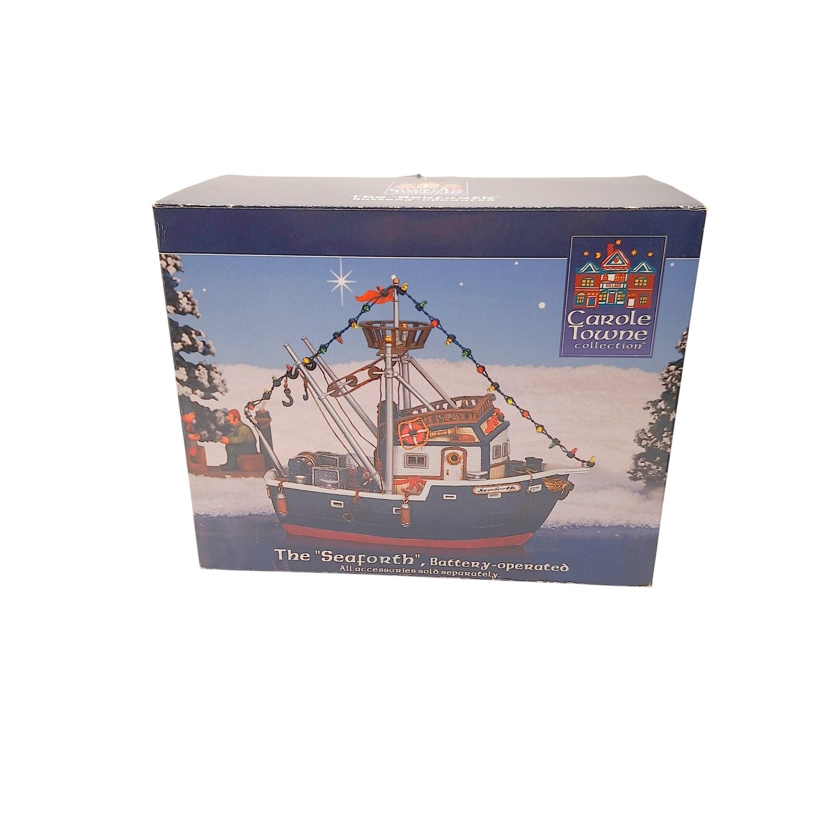 Carole Towne Collection The Seaforth Battery Operated Fishing Boat Village 2003