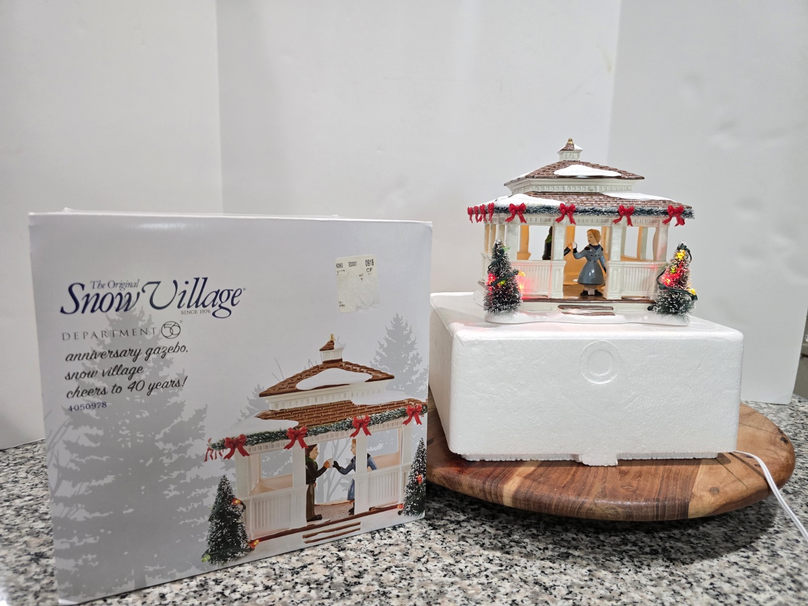 Department 56 Anniversary Gazebo Cheers to 40 Years! Snow Village