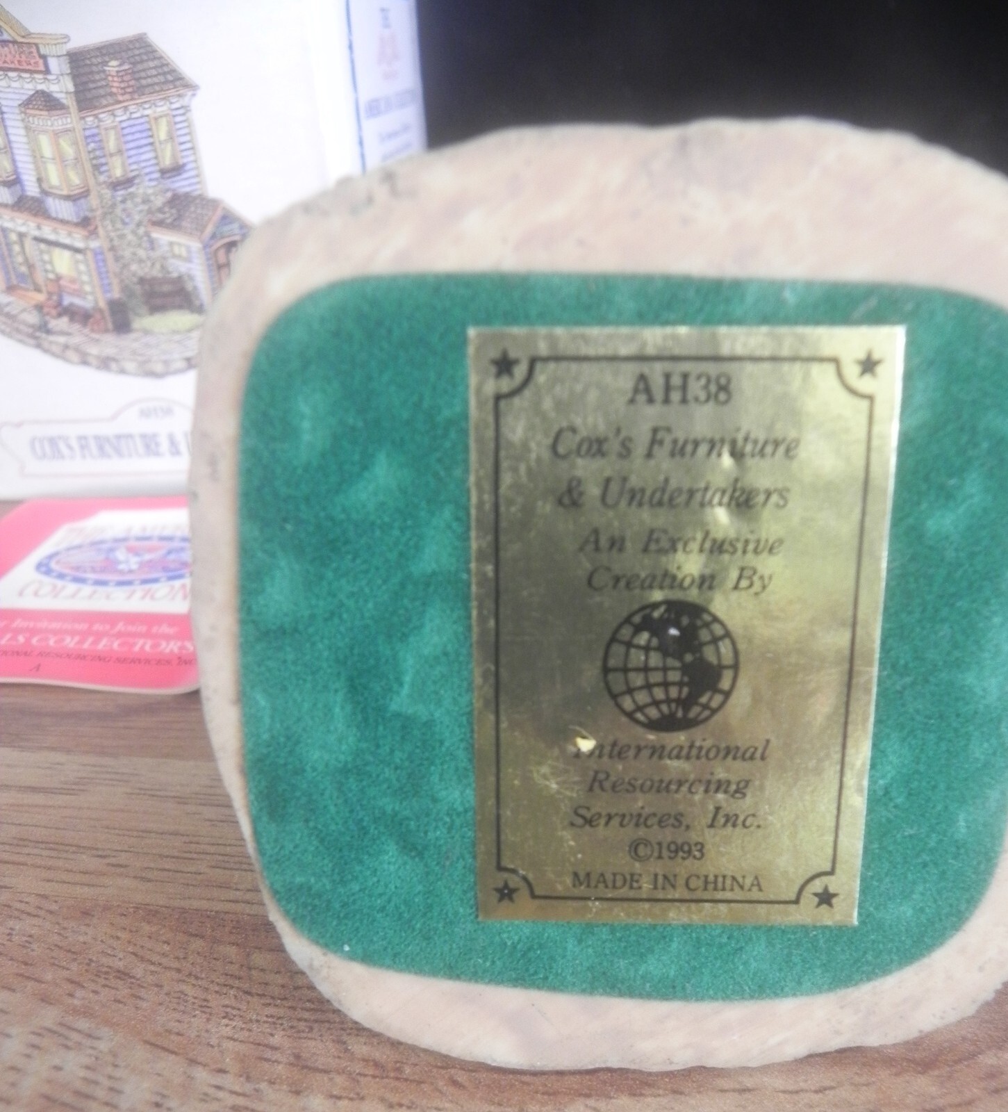 1993 The Americana Collection Liberty Falls COX FURNITURE AND UNDERTAKERS