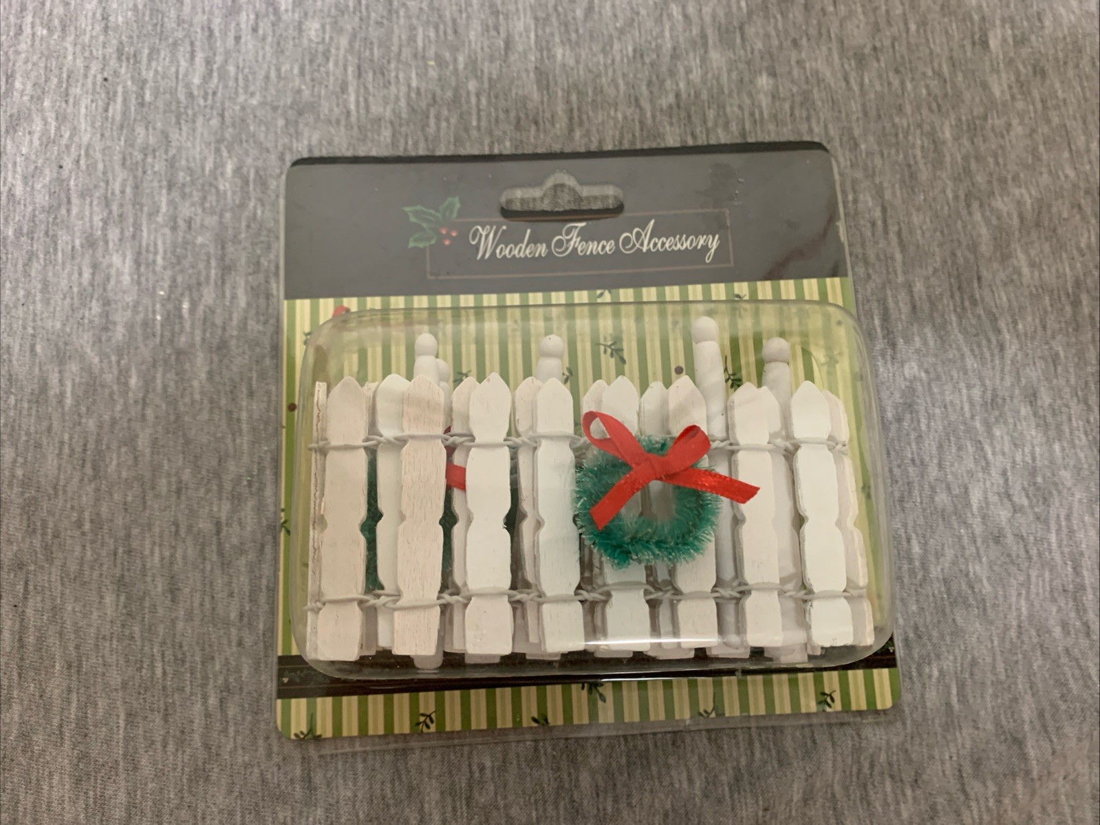 Christmas Village Wooden Fence Accessory Lot of 2 NIP