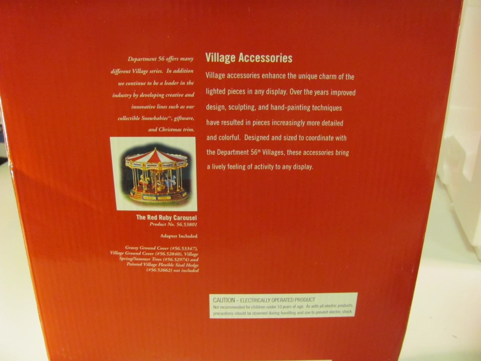 VTG Dept 56 The Red Ruby Carousel Carnival Series Village Accessories #56.53801