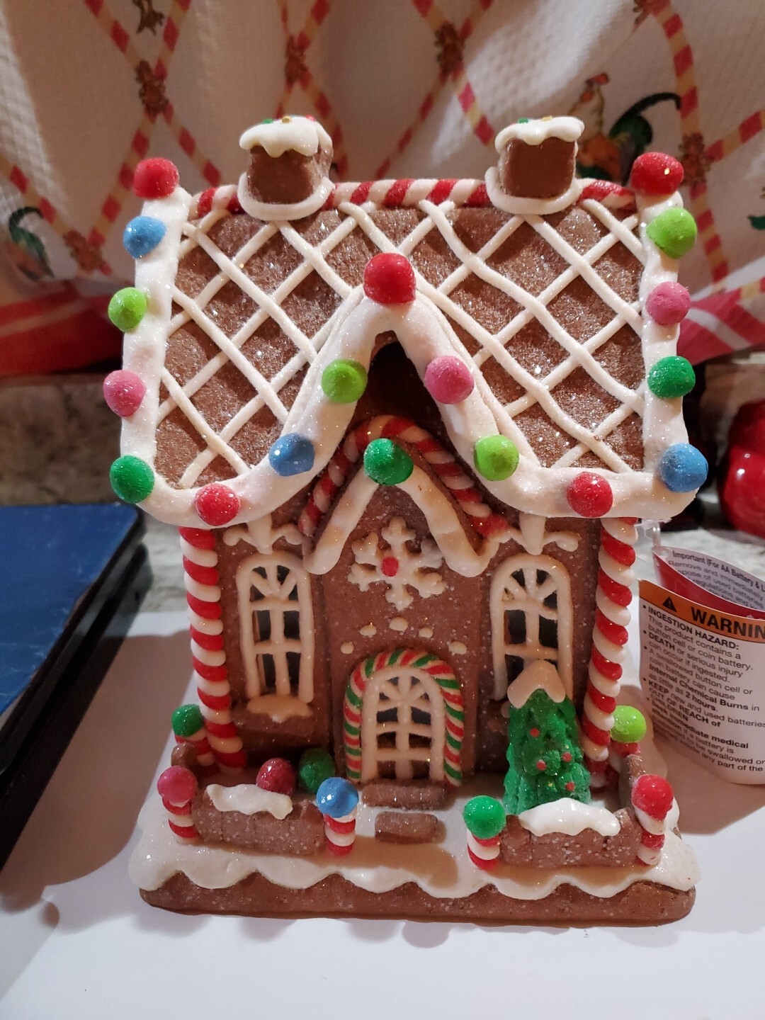 2024 Holiday Time Christmas Village Multi-Color LED Gingerbread House Light Up
