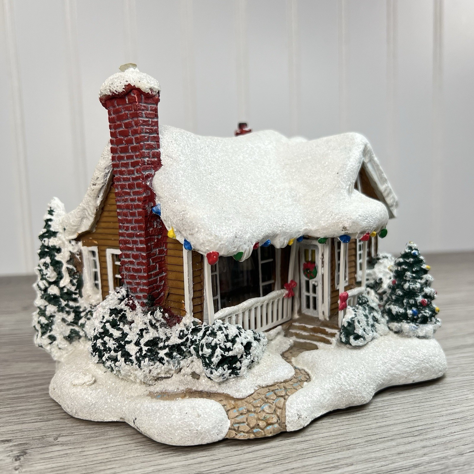 Vintage Thomas Kinkade Childhood Home 2008 Teleflora Lighted Christmas Village