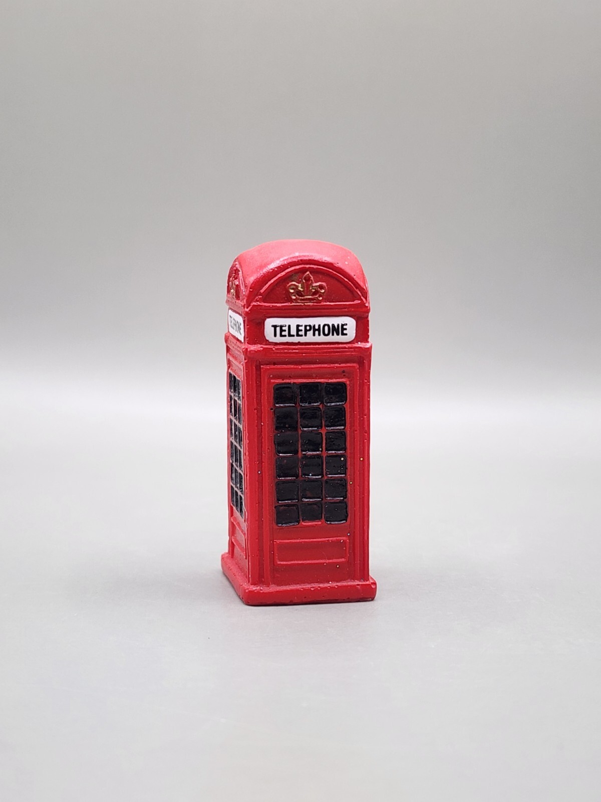 Christmas Village Accessories Telephone Booth Red Resin Pay Phone Booth Decor