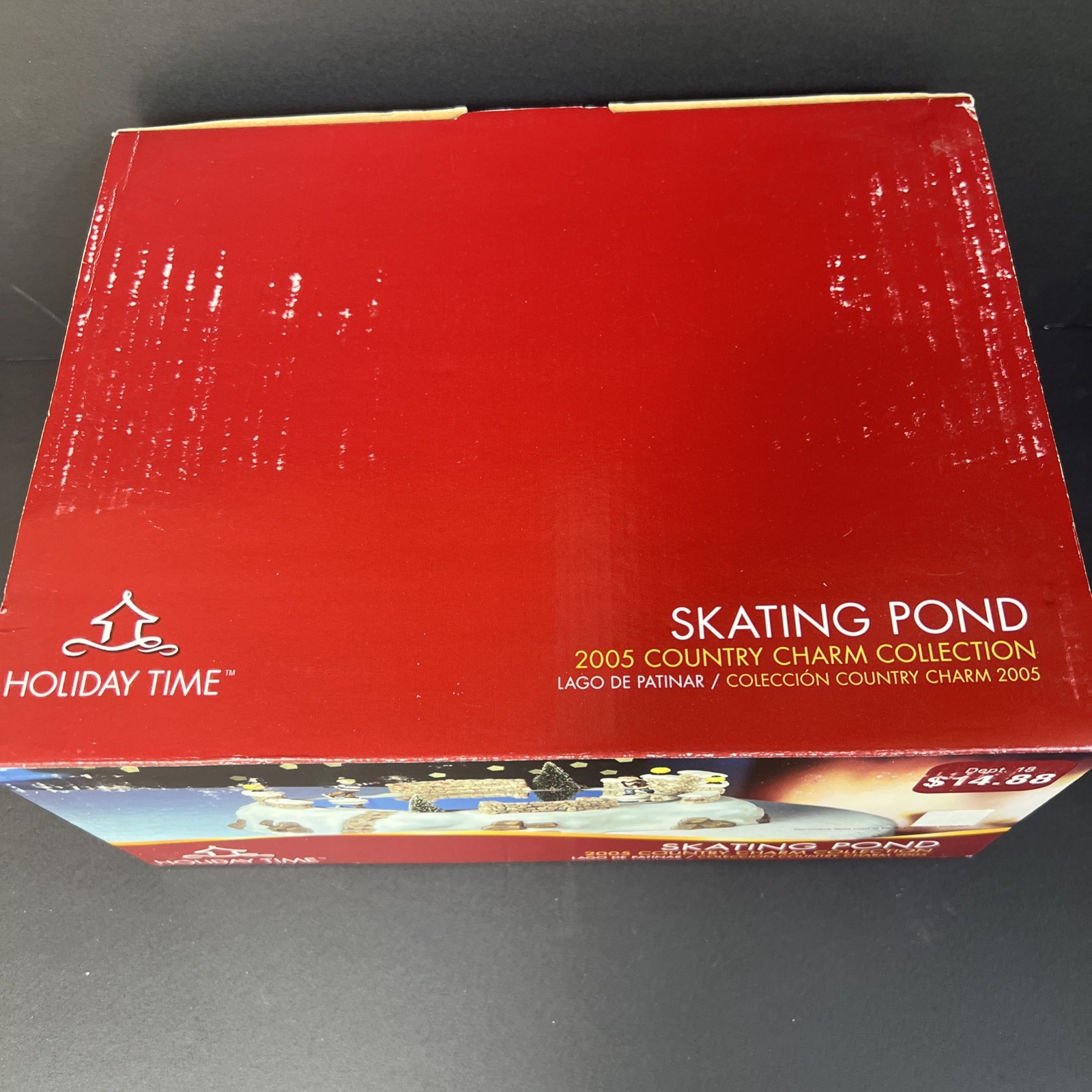 VTG Holiday Time Skating Pond Christmas 2005 Country Charm Collection W/ Box