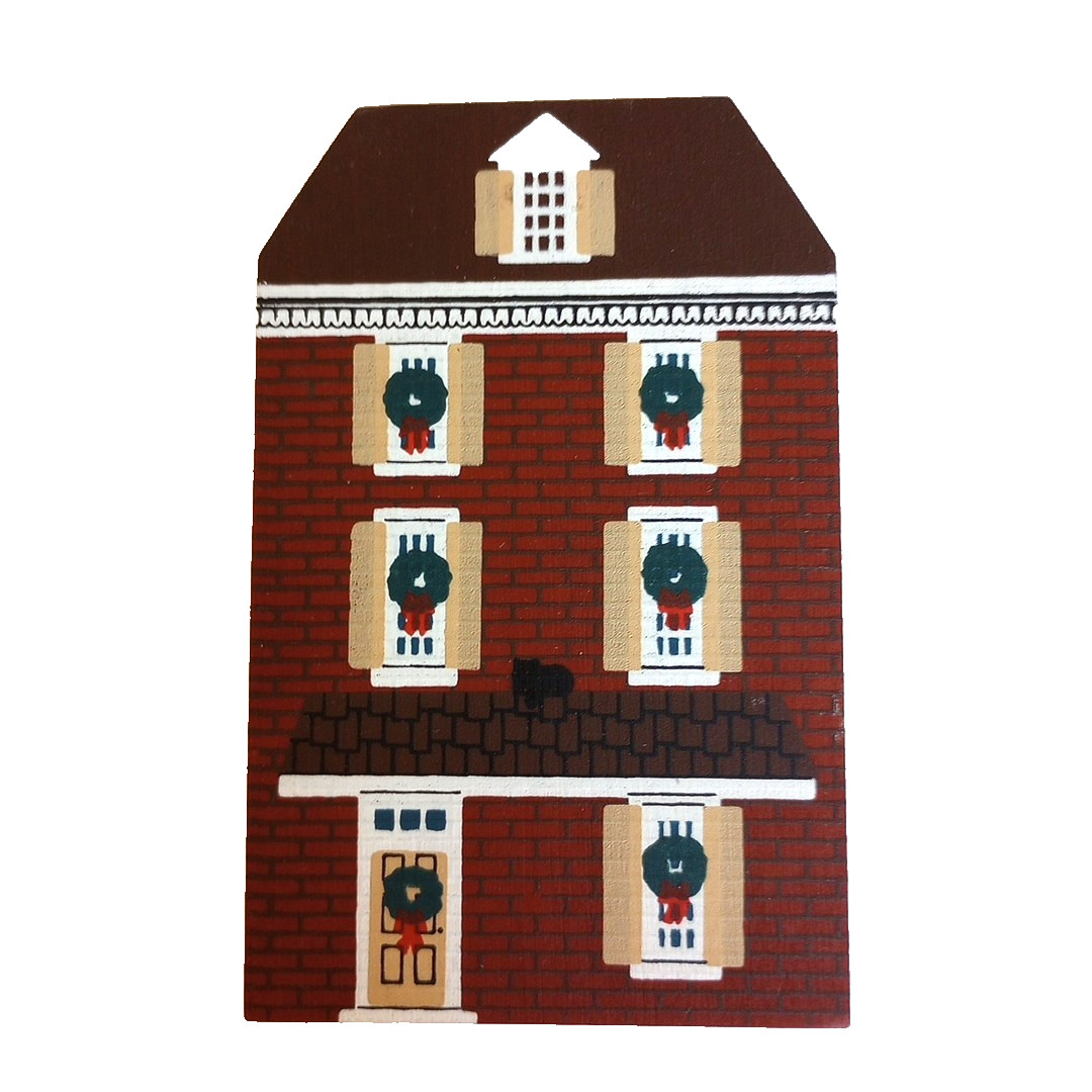 ELFRETH’S ALLEY PHILADELPHIA CHRISTMAS SERIES CAT’S MEOW VILLAGE WOOD 1988