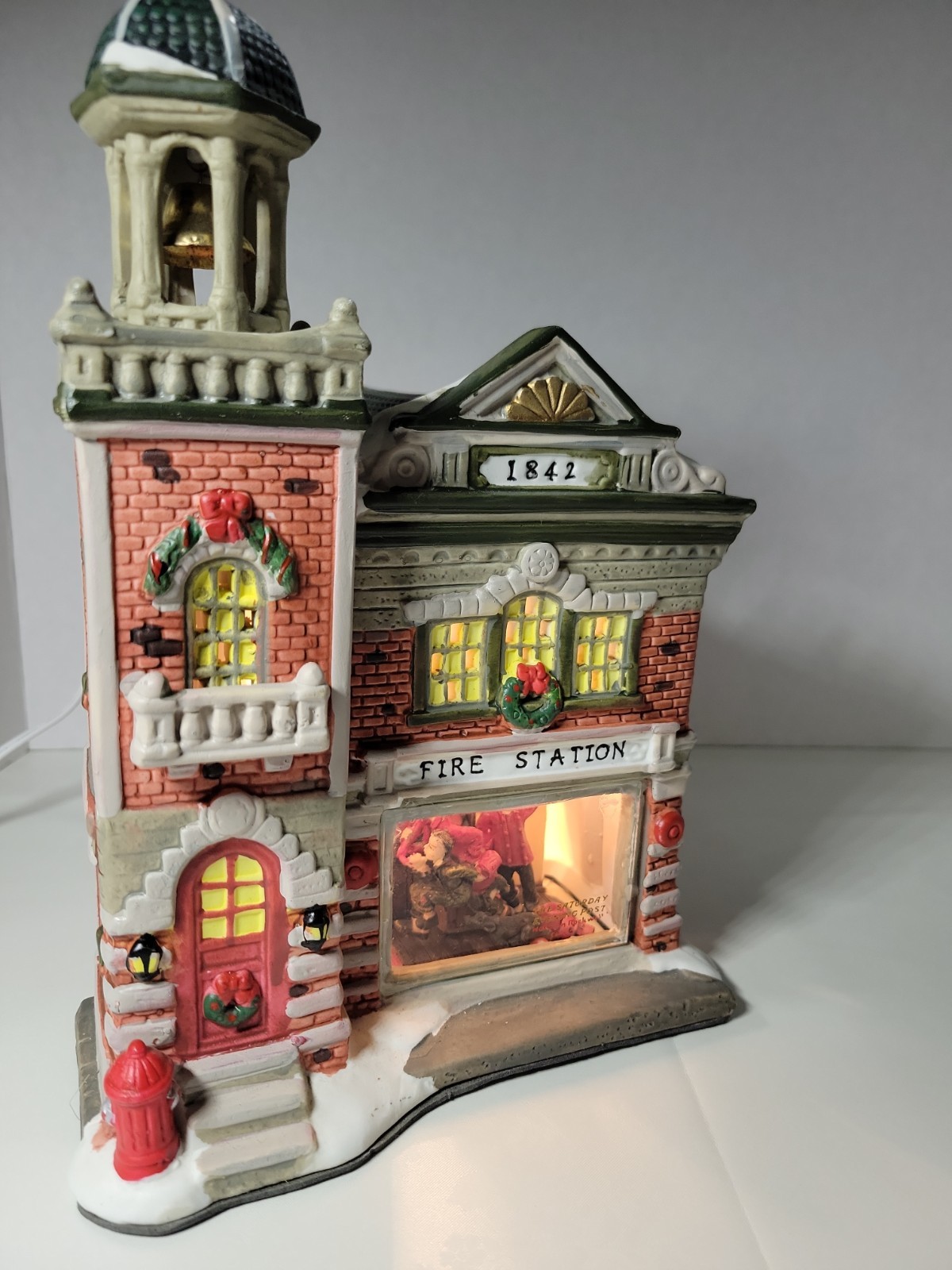 Saturday Evening Post Norman Rockwell Fire To The Rescue Porcelain Village House