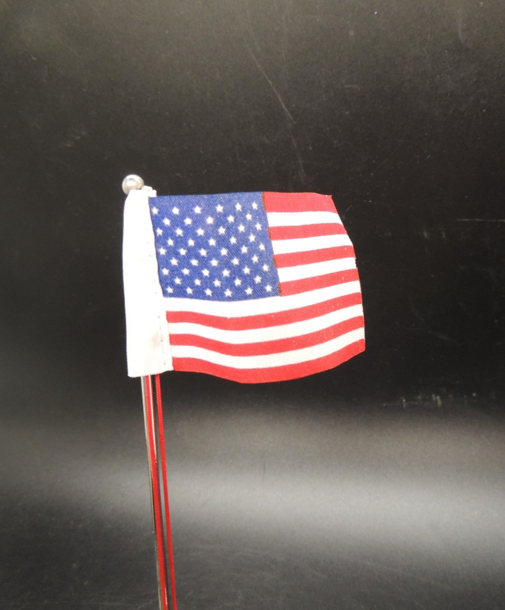 Department 56 Village Flag Pole USA FLAG 51772 Trees Rabbit Christmas Accessory