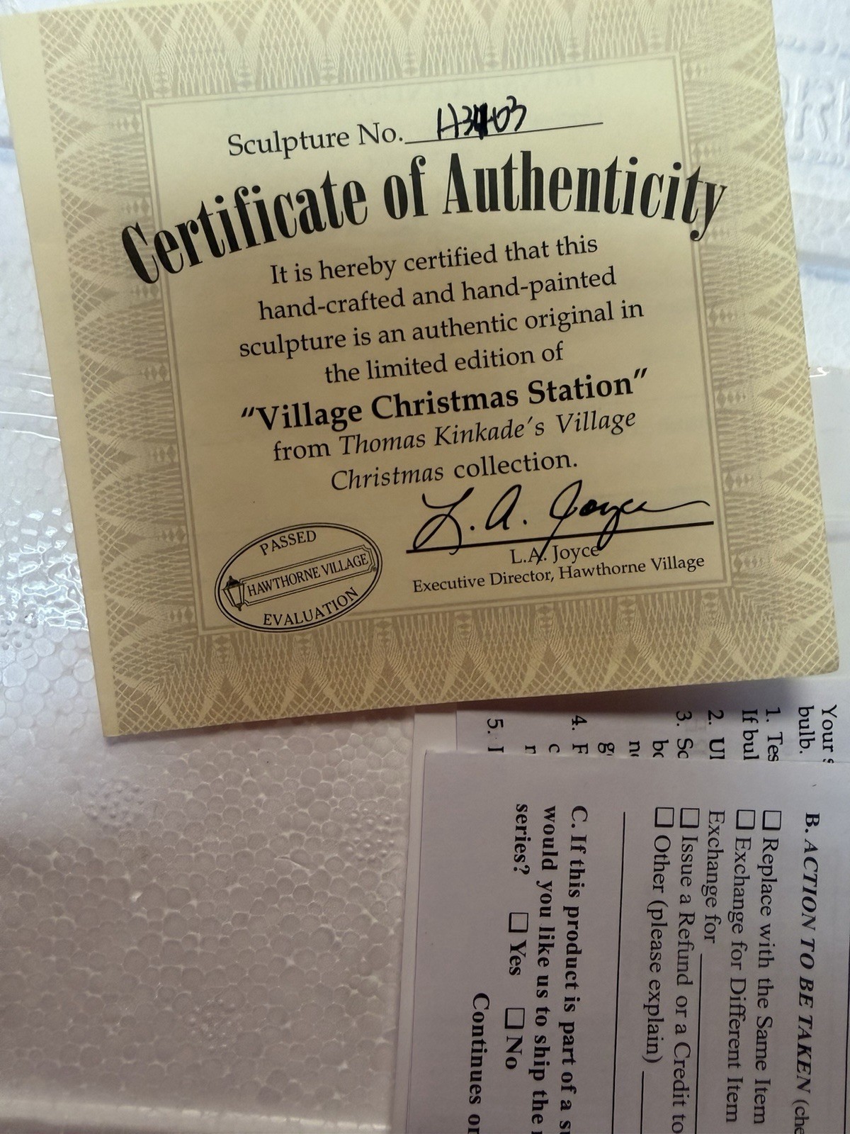 Thomas Kinkade’s Village Christmas Four Pieces collection by Hawthorne Village