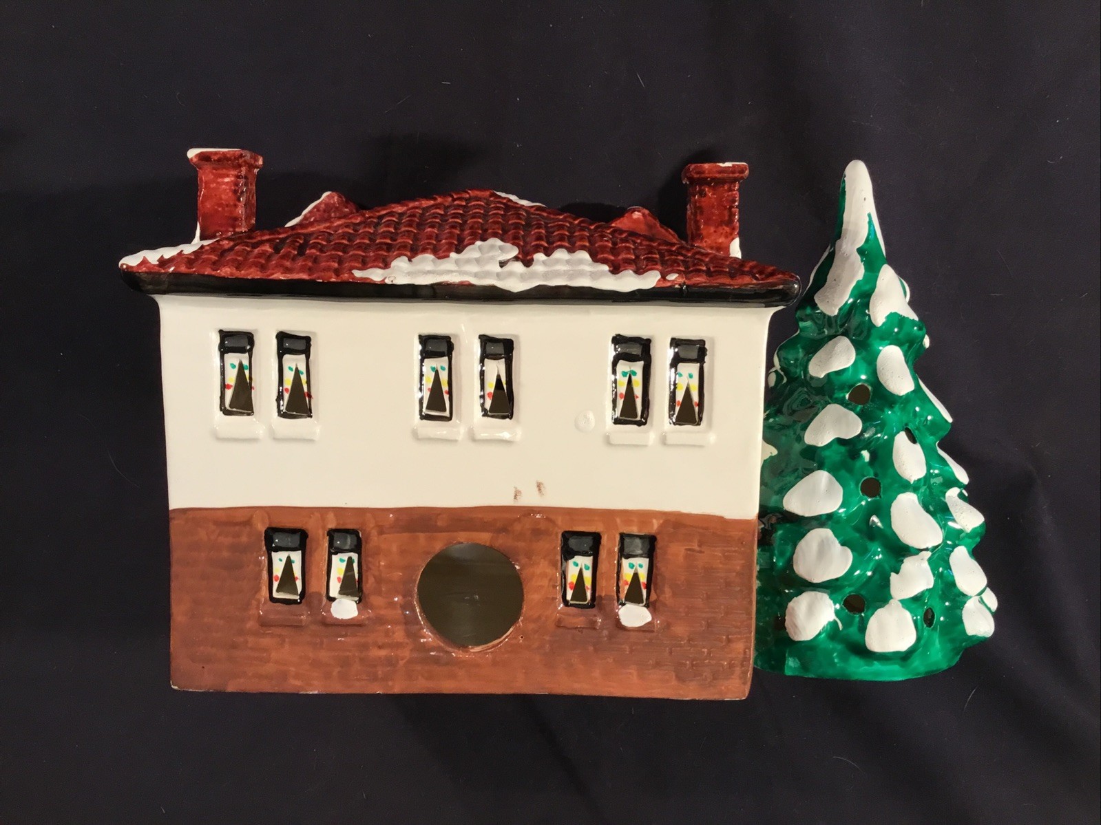 Dept 56 DUPLEX Christmas Snow Village building 5050-4 Snowhouse Series VTG 1986