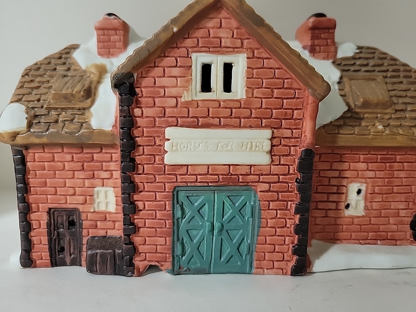 NOMA “Horse Livery” Hearthside Village Porcelain Lighted House 1992 w/Box