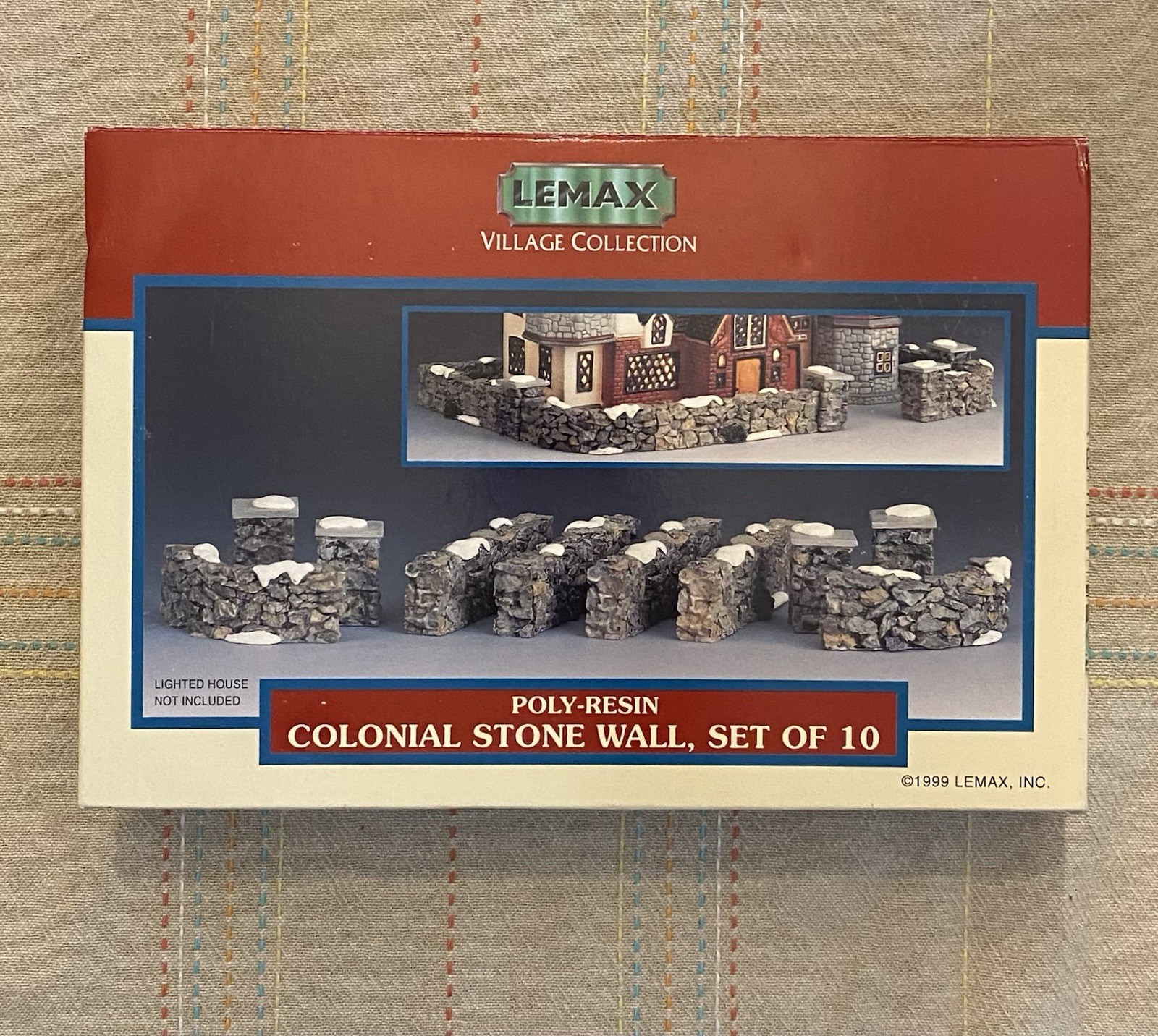 Lemax Stone Wall Set Colonial Stone Wall Set of 10 Box Included 1999 Guc
