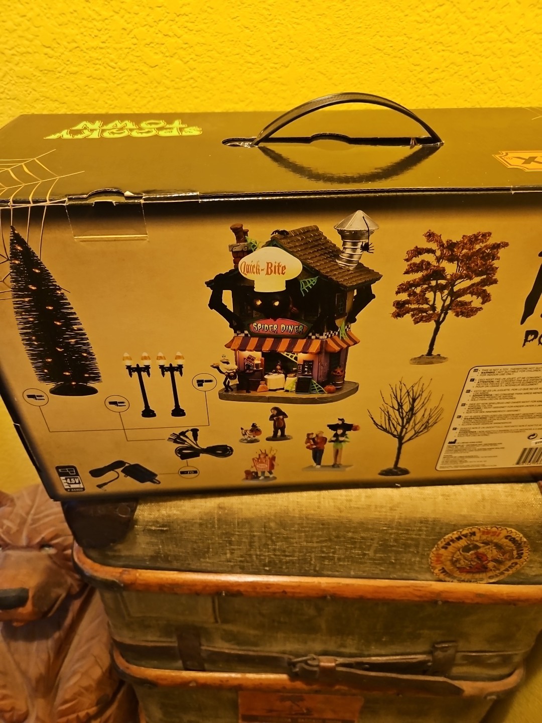 Lemax Spooky Town Halloween Quick Bite Spider Diner New In Box