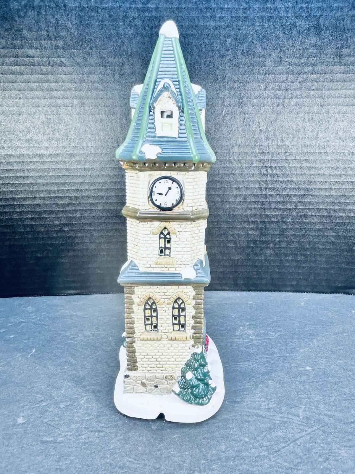 St. Nicholas Square Village Collection Clock Tower Christmas Building 11in Tall