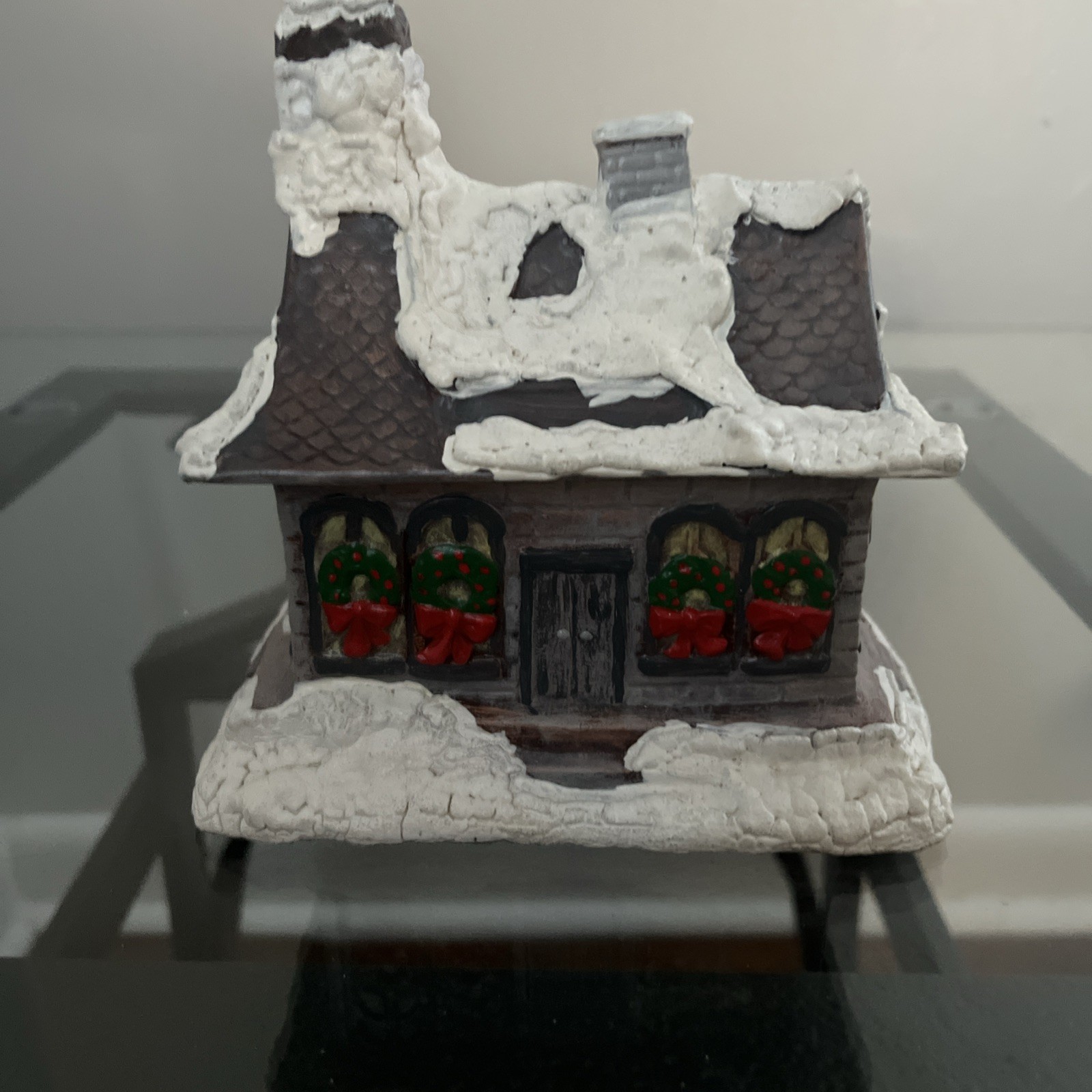 Provenical Molds Village Train Station Hand Painted Ceramic Mold