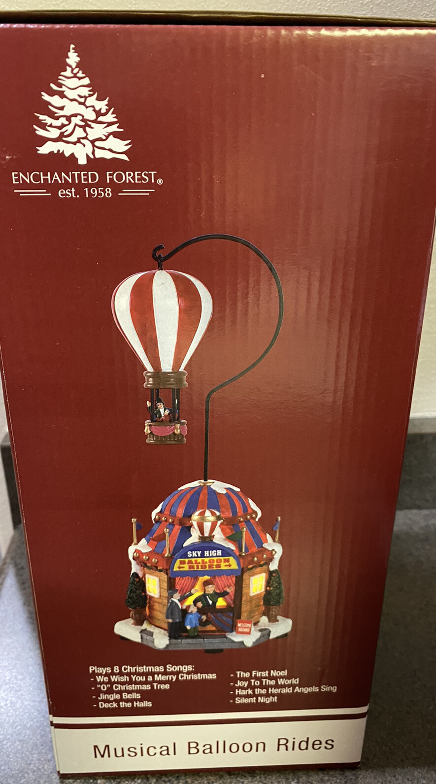 Enchated Forest 12″ LED Spinning Musical Balloon Rides Village New In Box