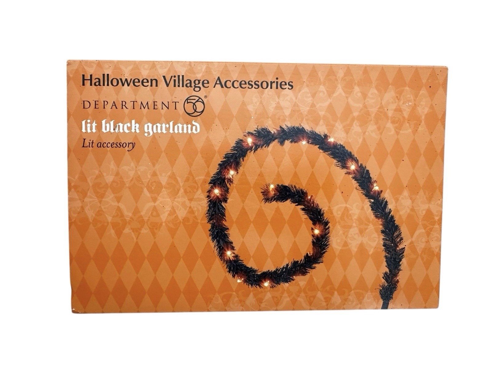 Department Dept 56 Halloween Village Accessories, Lit Black Garland, NIB