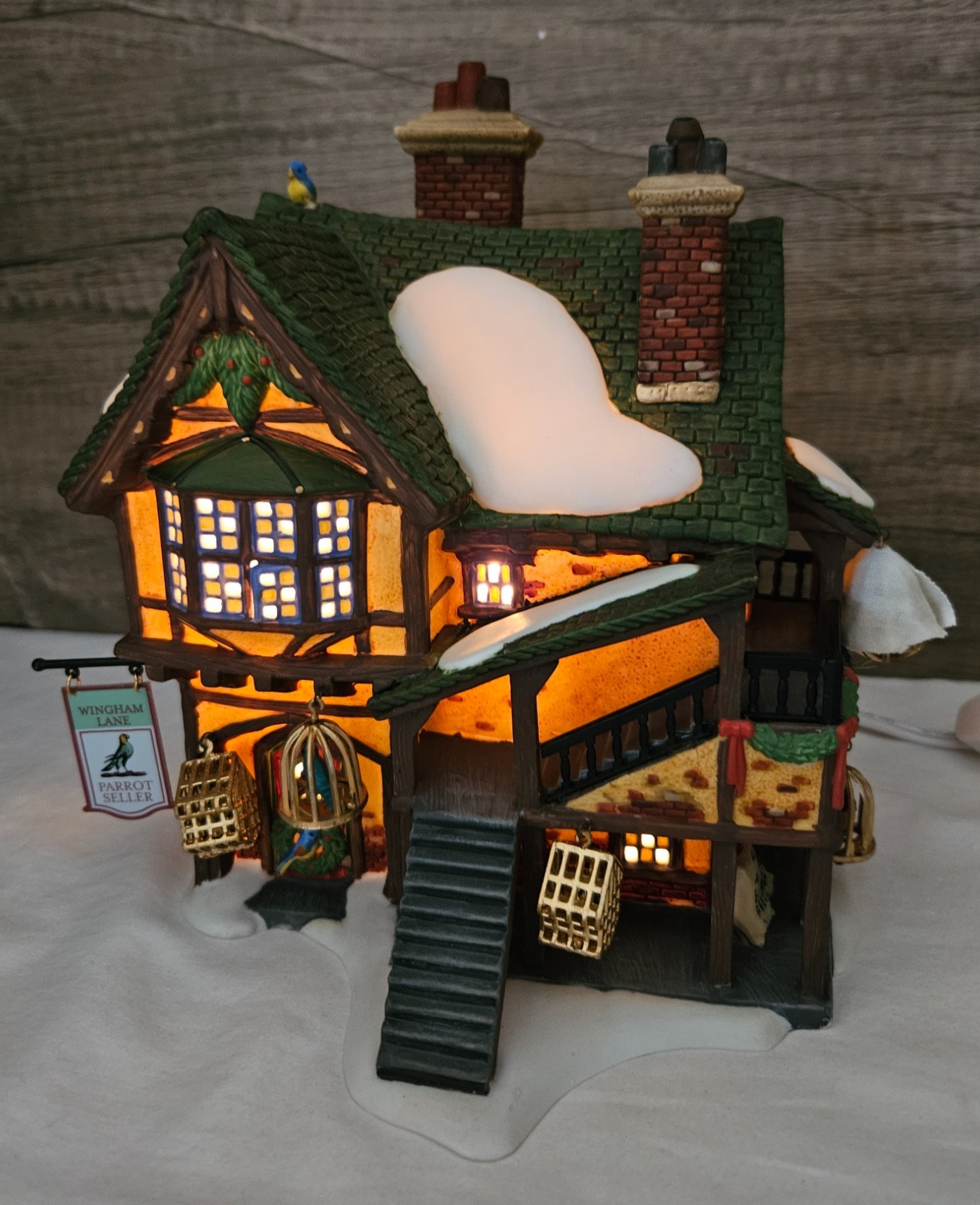 Dept 56 Dickens Village “Wingham Lane Parrot Seller” #56-58449 RETIRED
