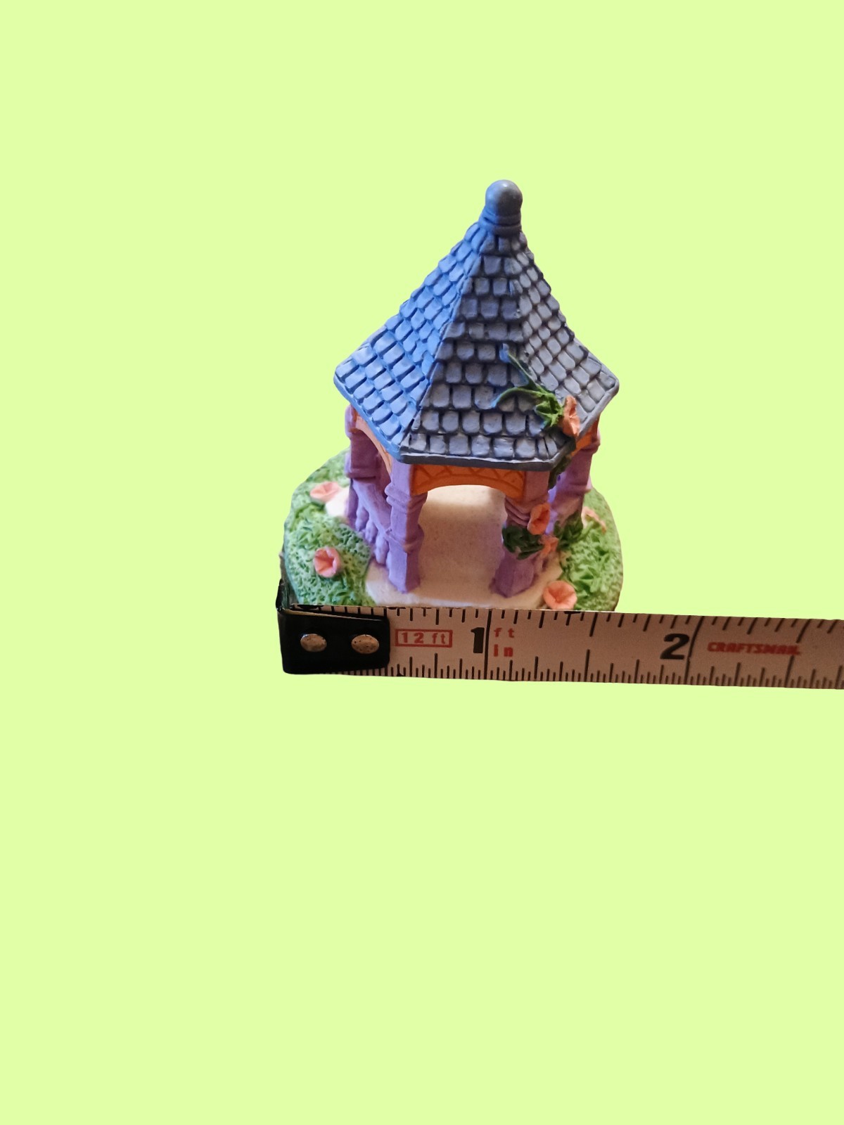 Easter Village Figurine Gazebo With Flowers Colorful Approximately 1.5 In Tall