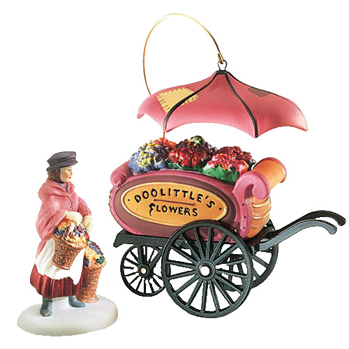 CHELSEA MARKET DOOLITTLE’S FLOWER MONGER & CART #58157 DICKENS VILLAGE ACCESSORY