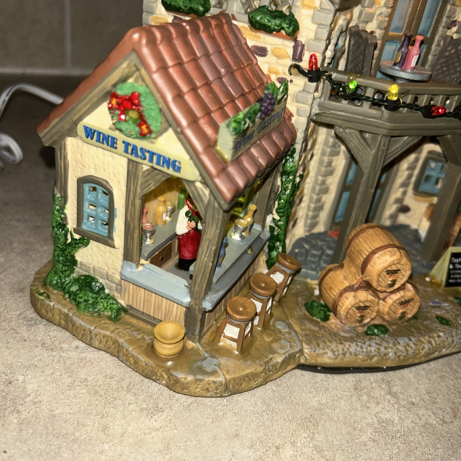 Lemax Chambon Winery Christmas Village Lighted 2009 Carole Towne TESTED WORKING