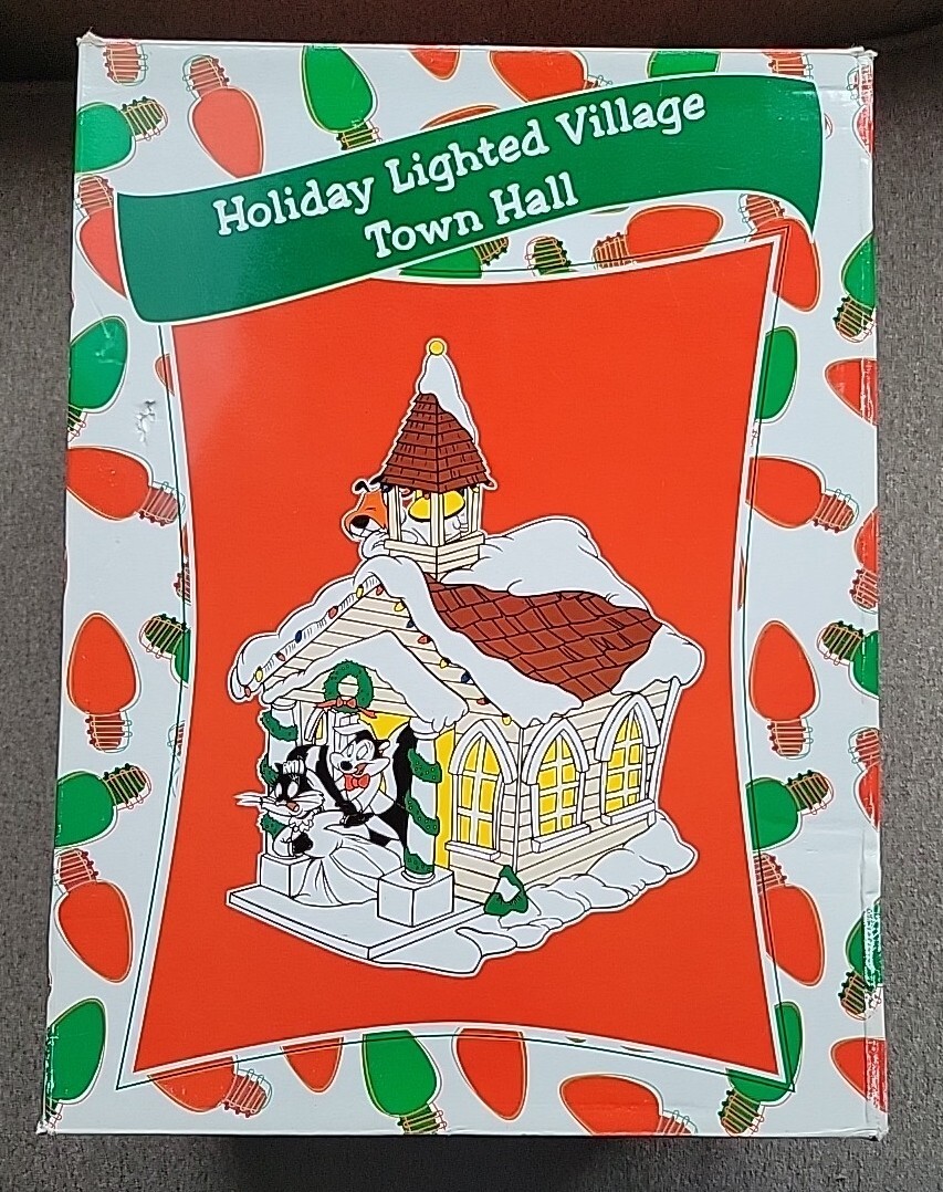 Looney Tunes Light Up The Season Holiday Lighted Village Town Hall