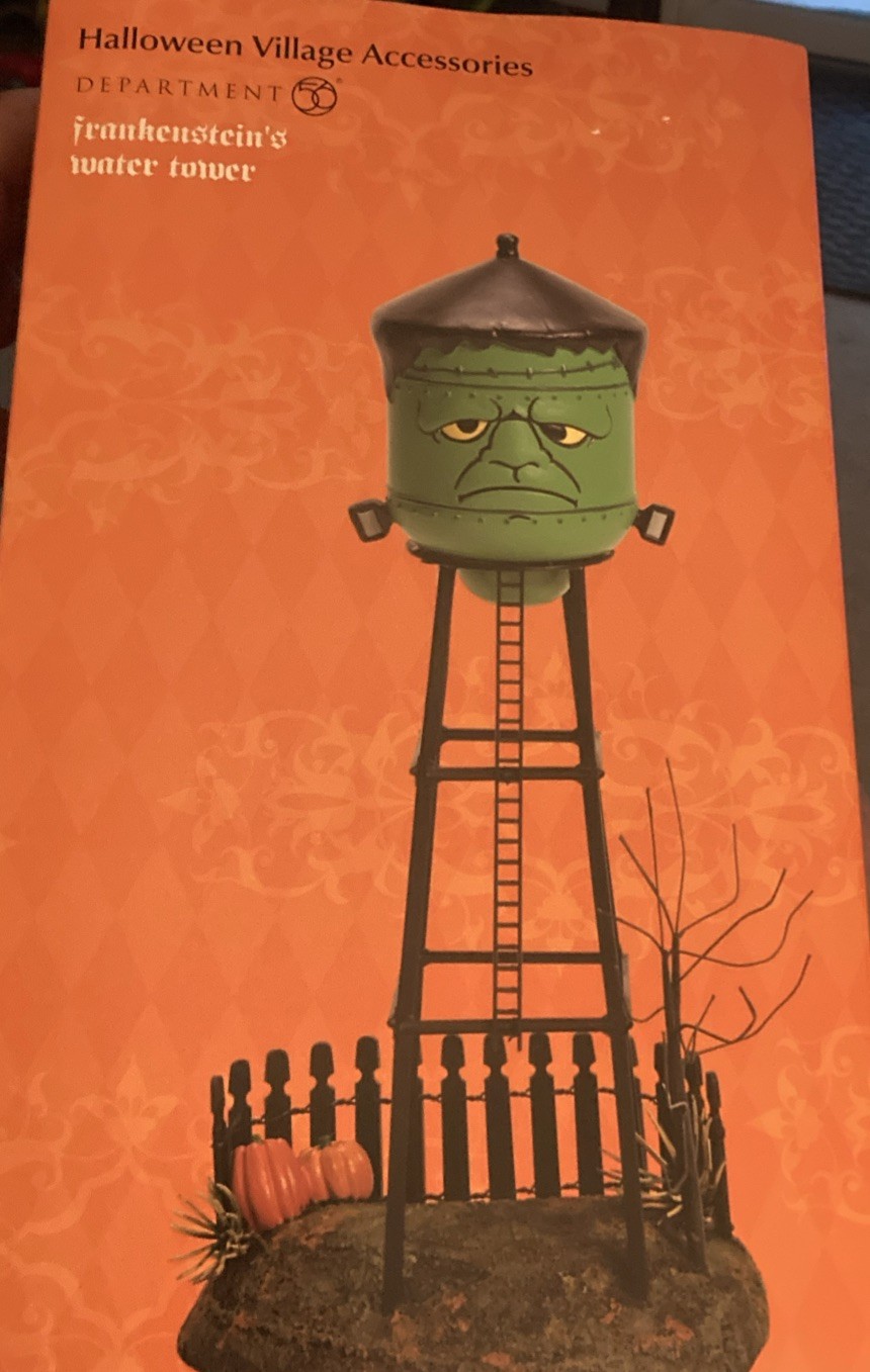 Halloween Village Frankenstein’s Water Tower Department 56