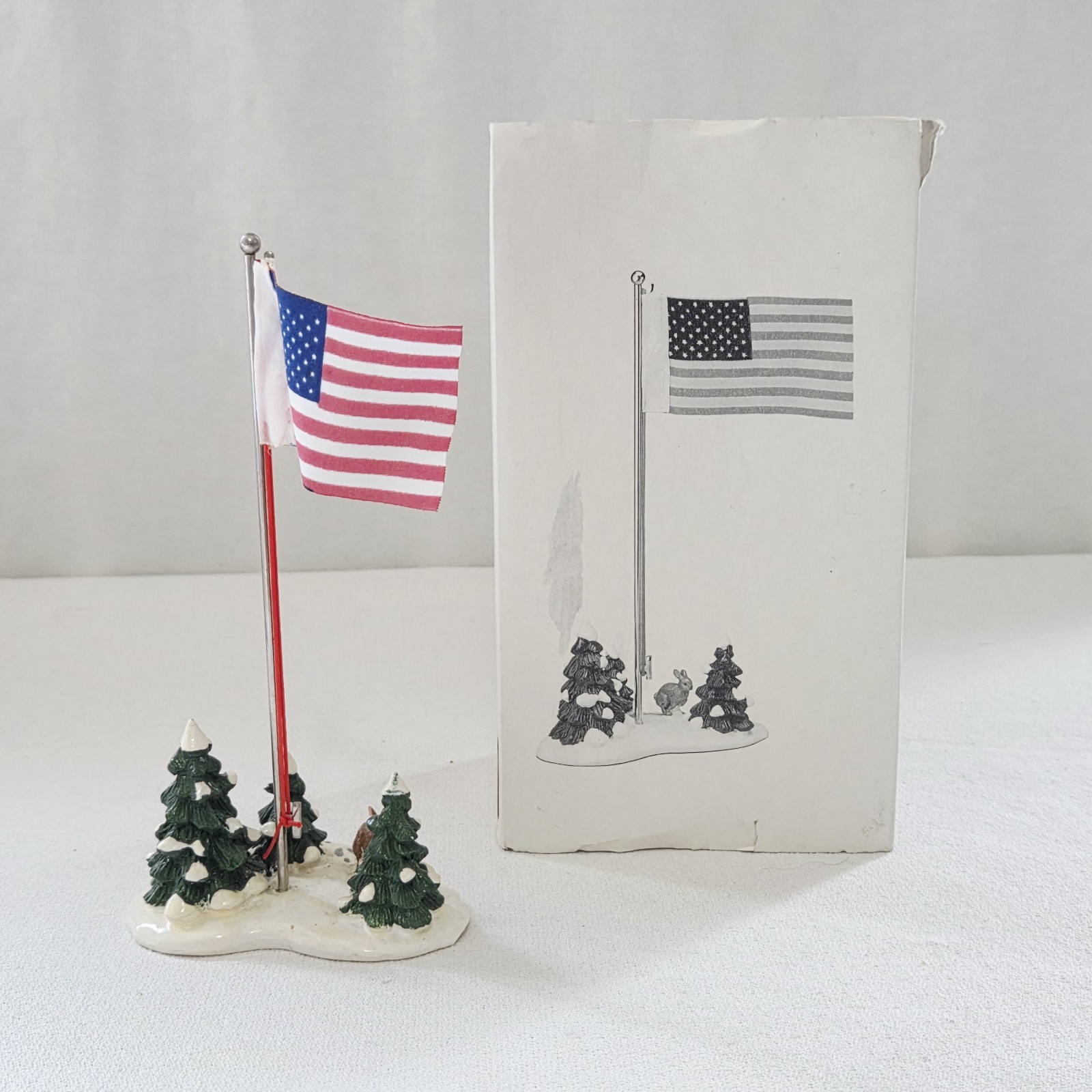 Department 56 #51772 “Village Flag Pole” handpainted accessory