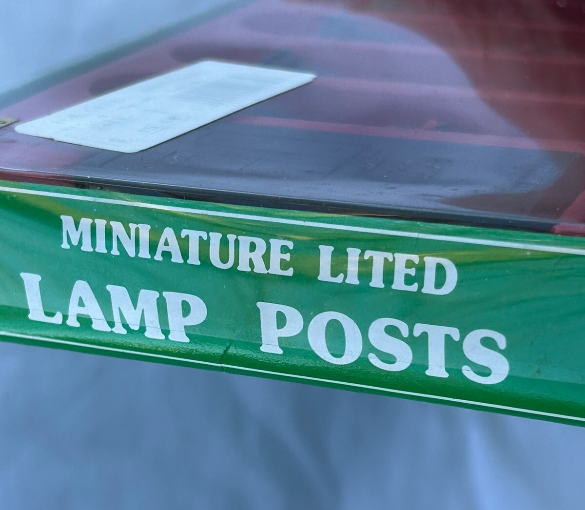 Set Of 6 Lighted Holiday Christmas Village Miniature Lamp Posts W Wreaths 4.75″