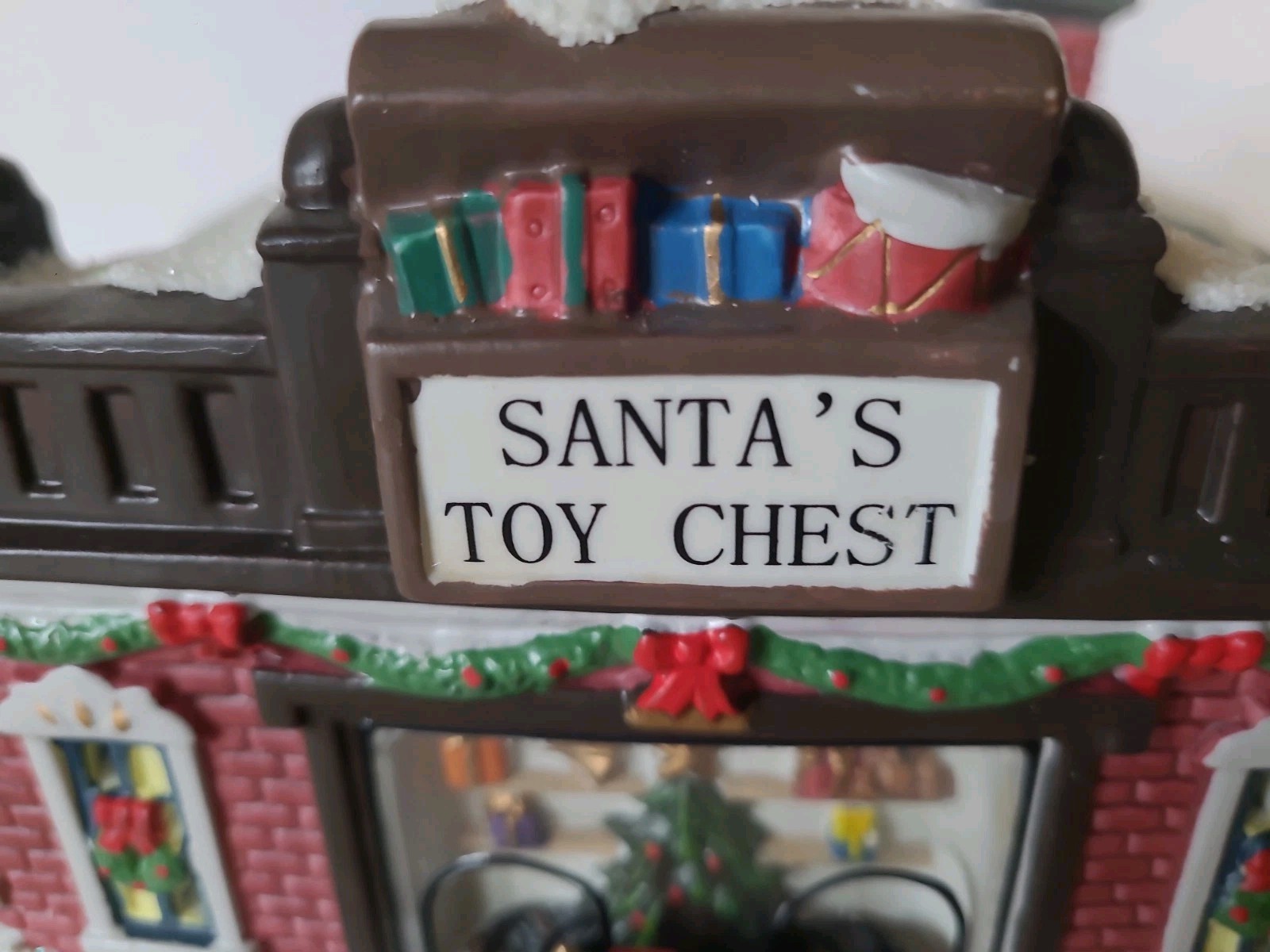 St. Nicholas Square Christmas Village 2010 Santa’s Toy Chest Illuminated W/Box