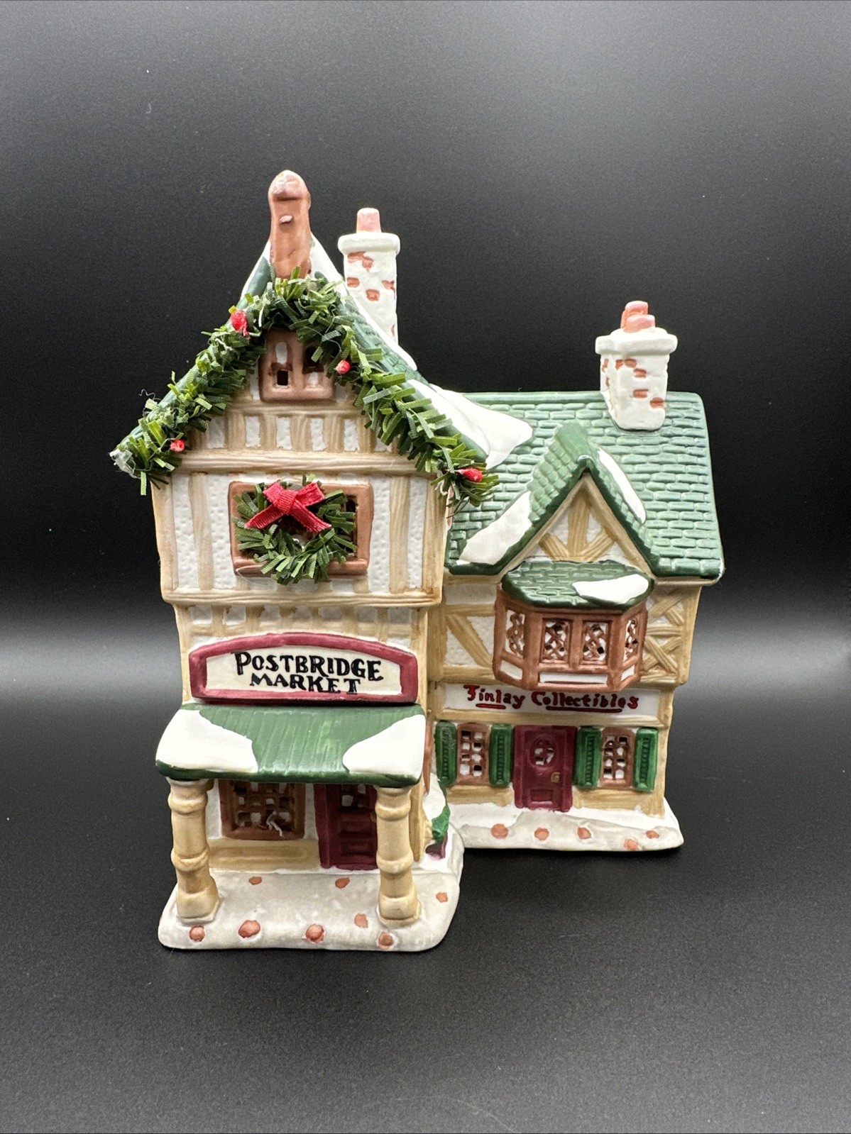 Season Specialties Lighted Postbridge Market Valley Village 1996 VTG 1131