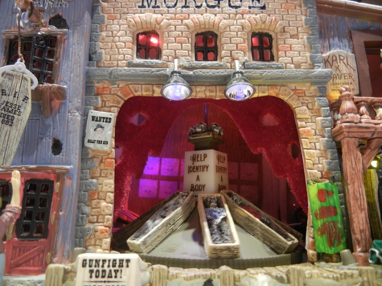 Lemax Spooky Town Dead As A Doornail Morgue Lighted Animated Musical 2008 Retire