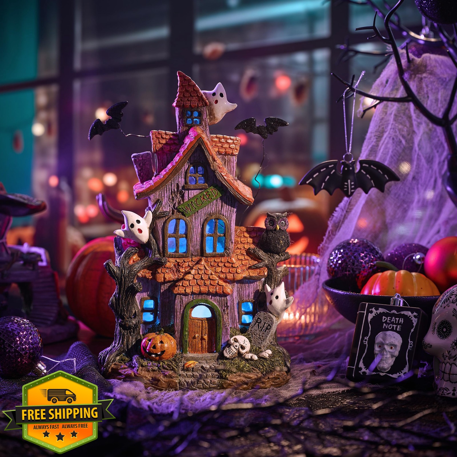 Valery Madelyn Halloween Village House Medium LED
