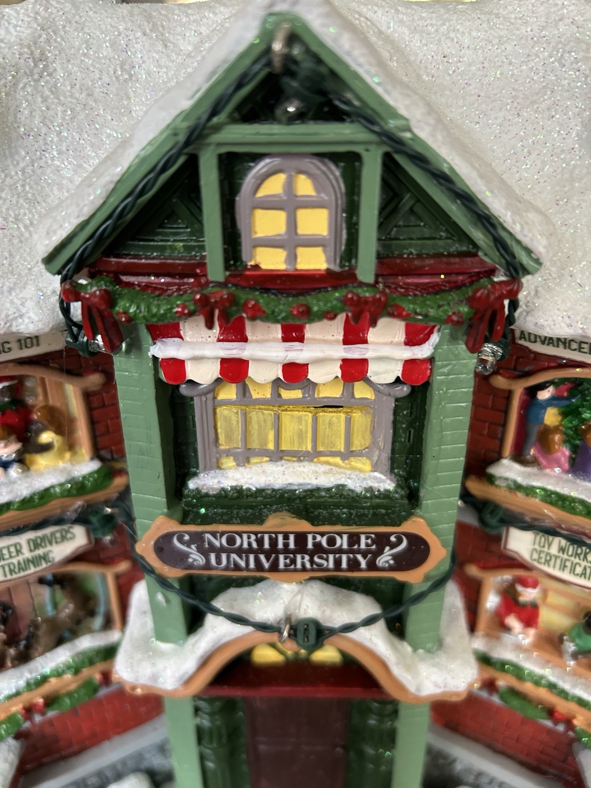 Christmas Village St. Nicholas Square Light-Up Musical North Pole University