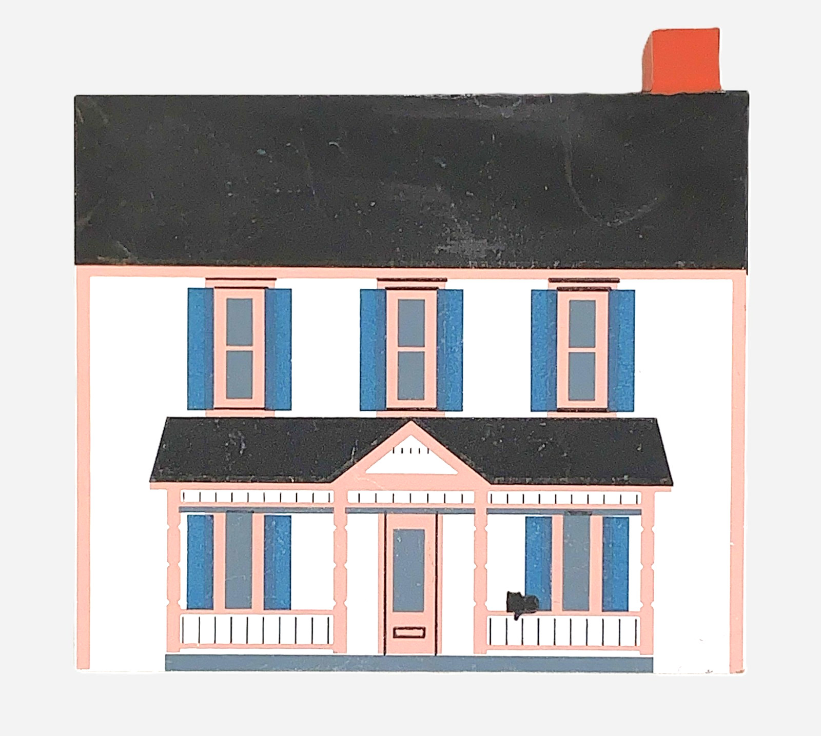 Longaberger CAT’S MEOW Block Christmas Village Bldgs Shops Houses 80s-90s 15 pcs