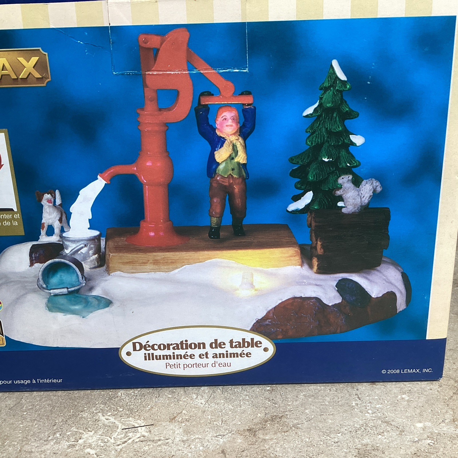 Lemax 2008 Christmas Little Waterboy Lighted Table Accent #84807 – NEW
